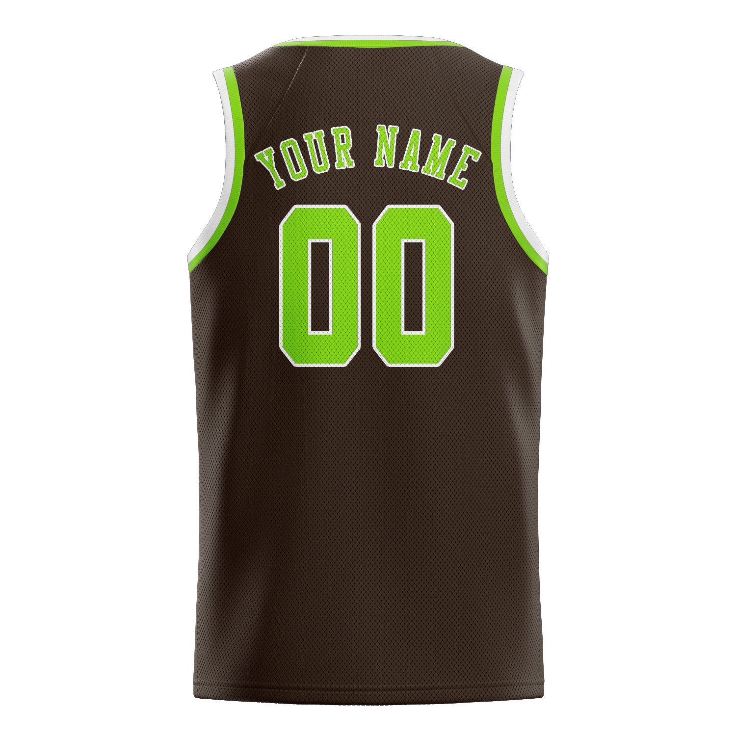 Custom Brown Emerald Green Basketball Jersey