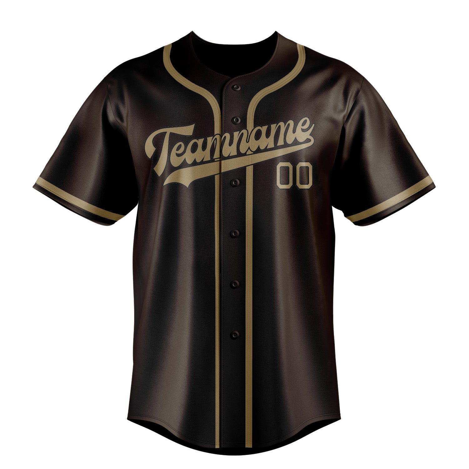 Custom Brown Light Khaki Baseball Jersey