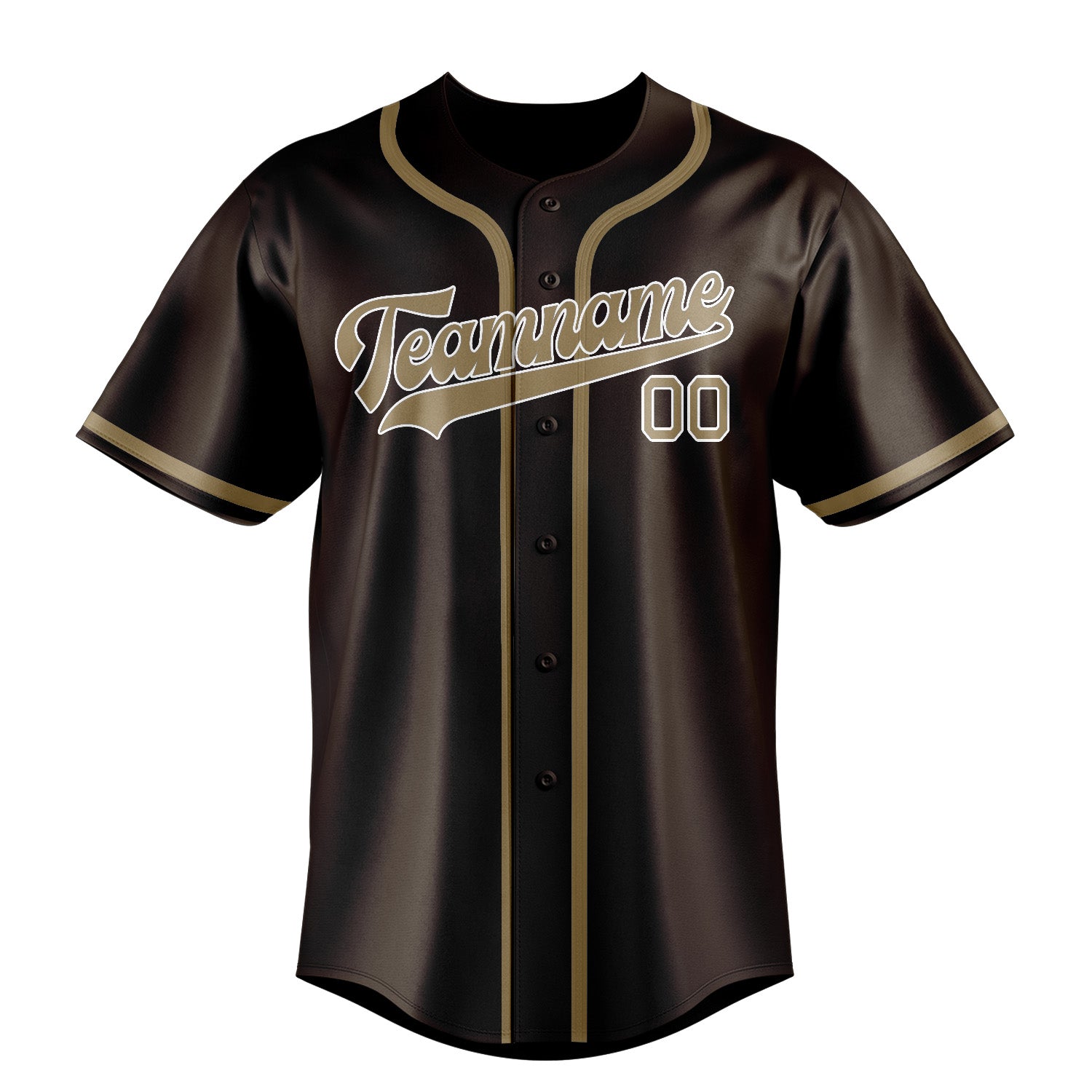Custom Brown Light Khaki Baseball Jersey