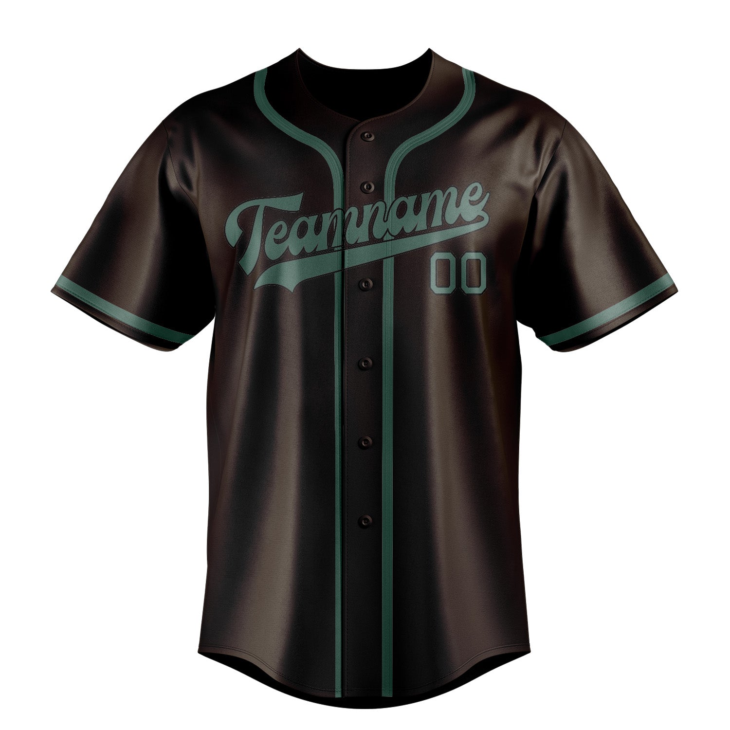 Custom Brown Blue Green Baseball Jersey