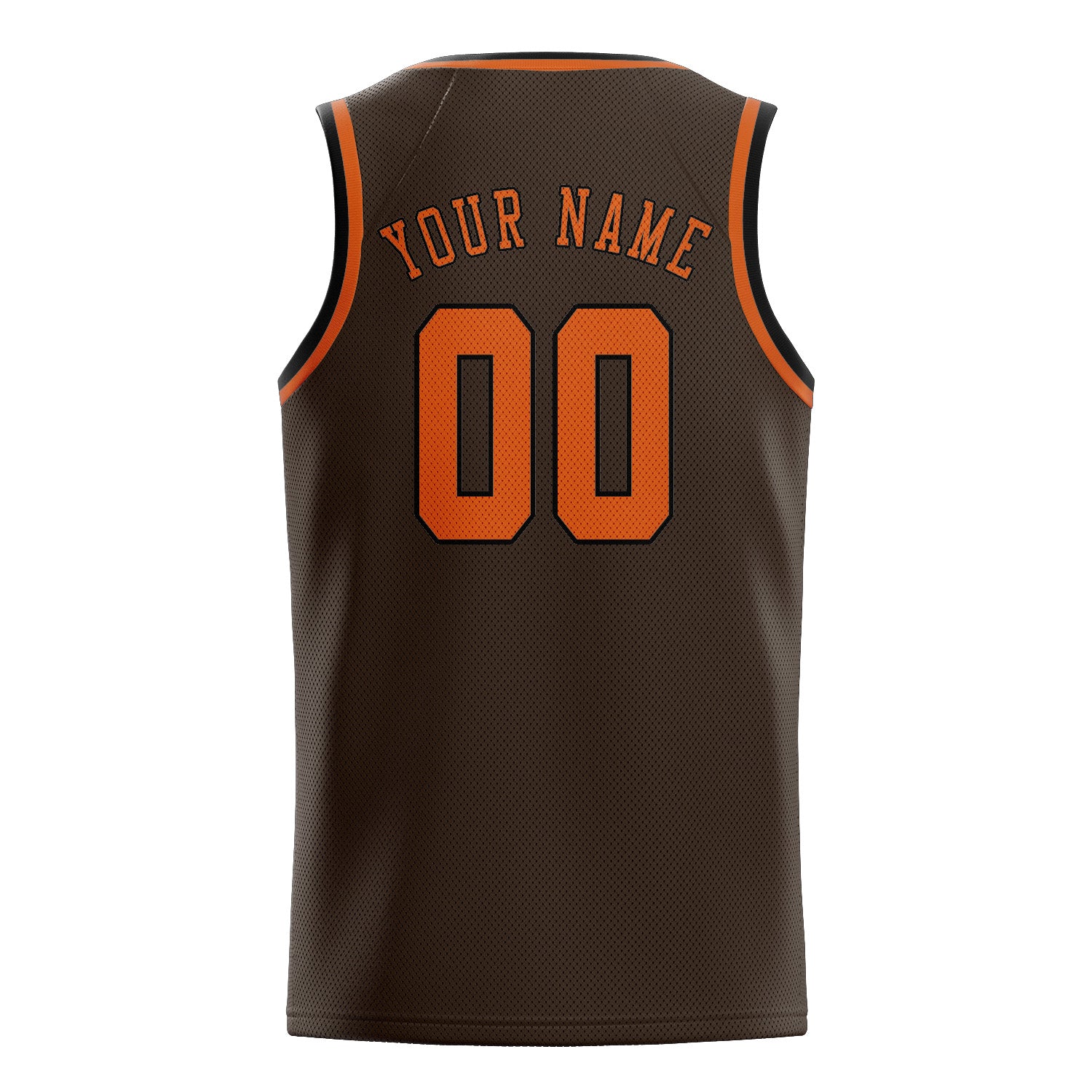 Custom Brown Orange Basketball Jersey