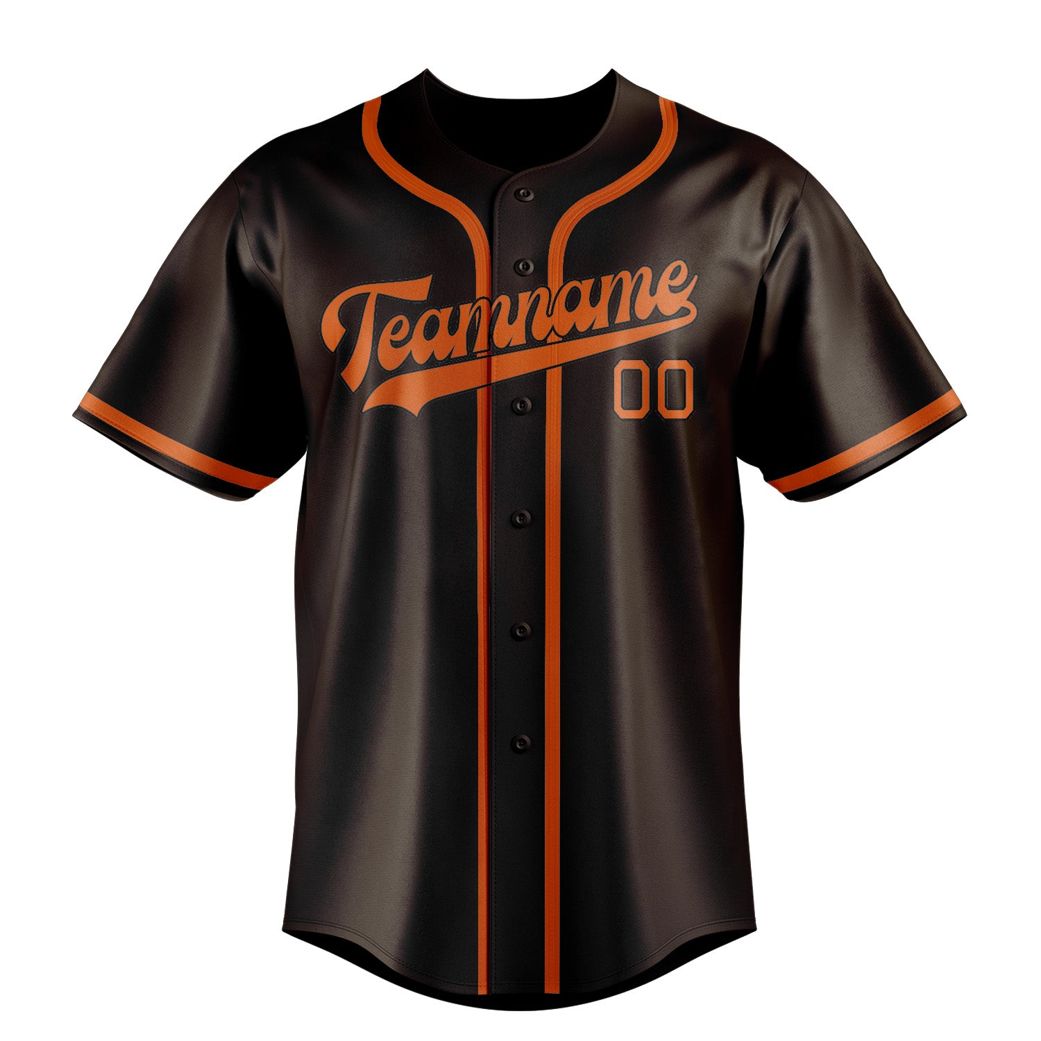 Custom Brown Orange Baseball Jersey