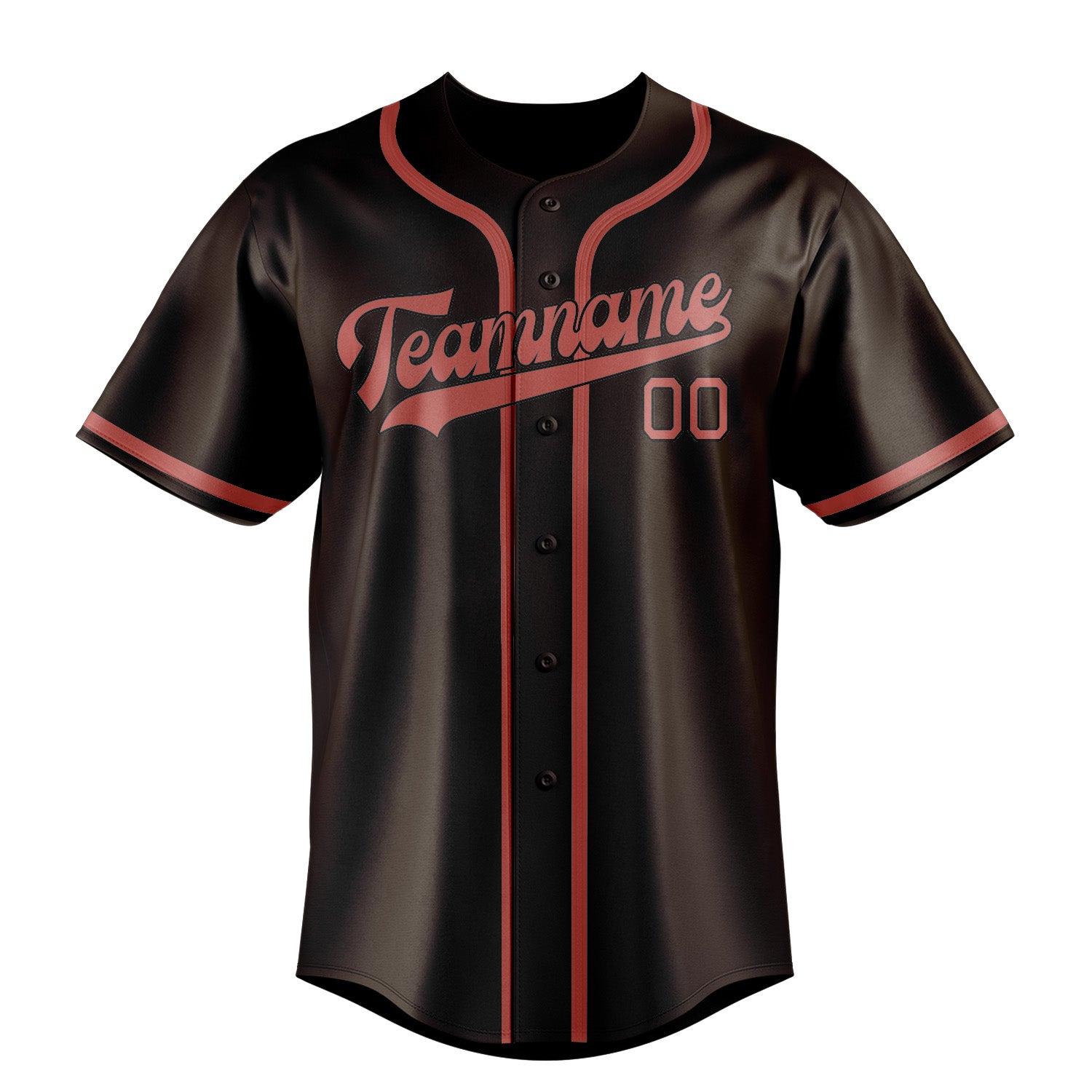 Custom Brown Copper Rose Baseball Jersey