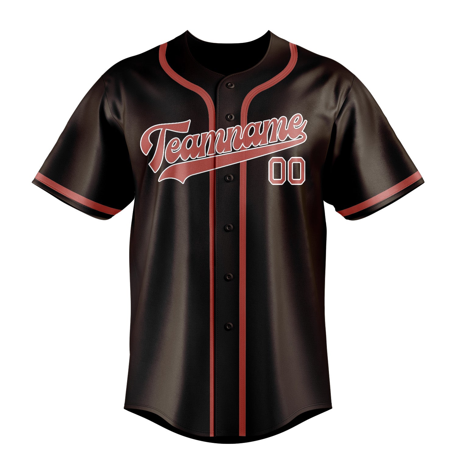 Custom Brown Copper Rose Baseball Jersey