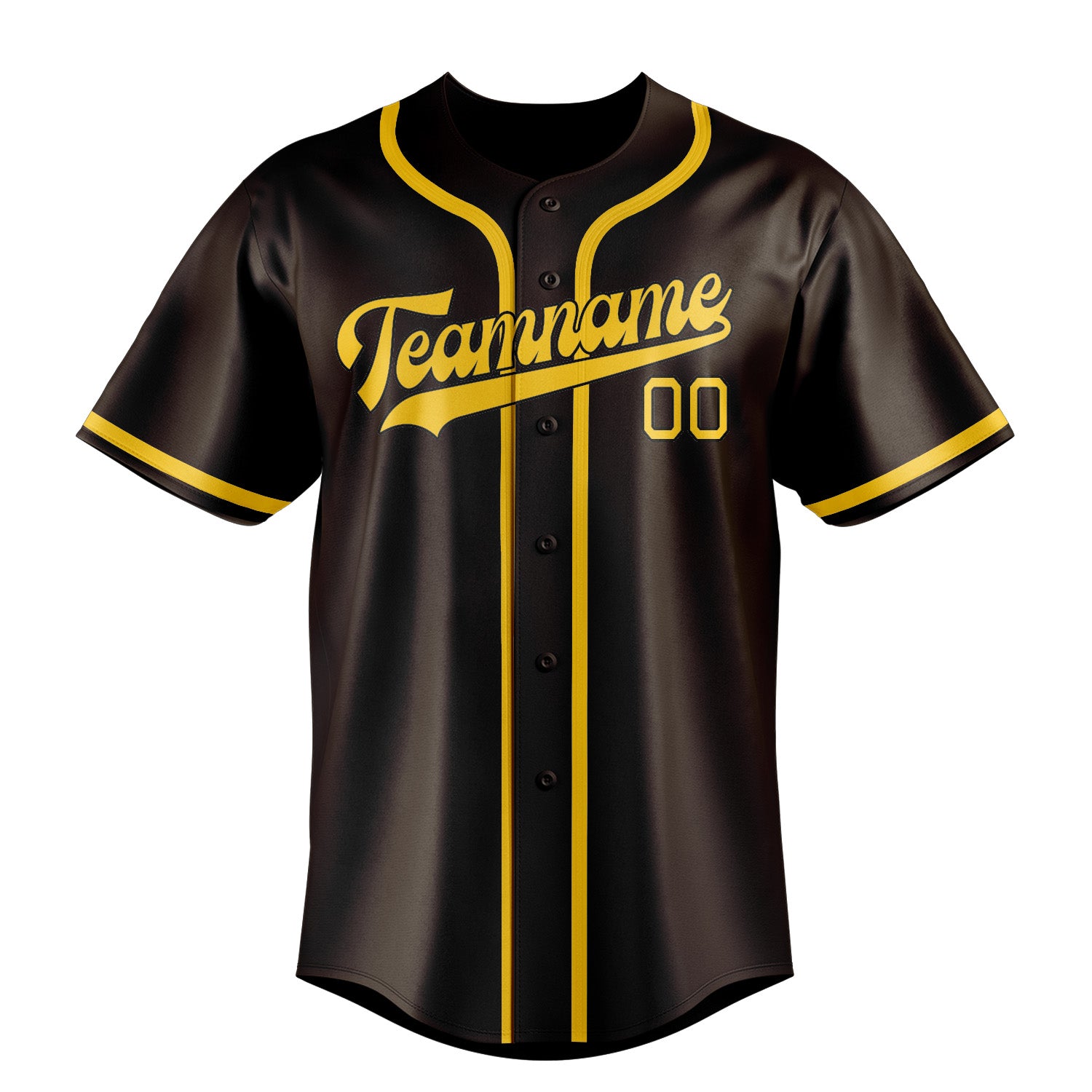 Custom Brown Gold Baseball Jersey