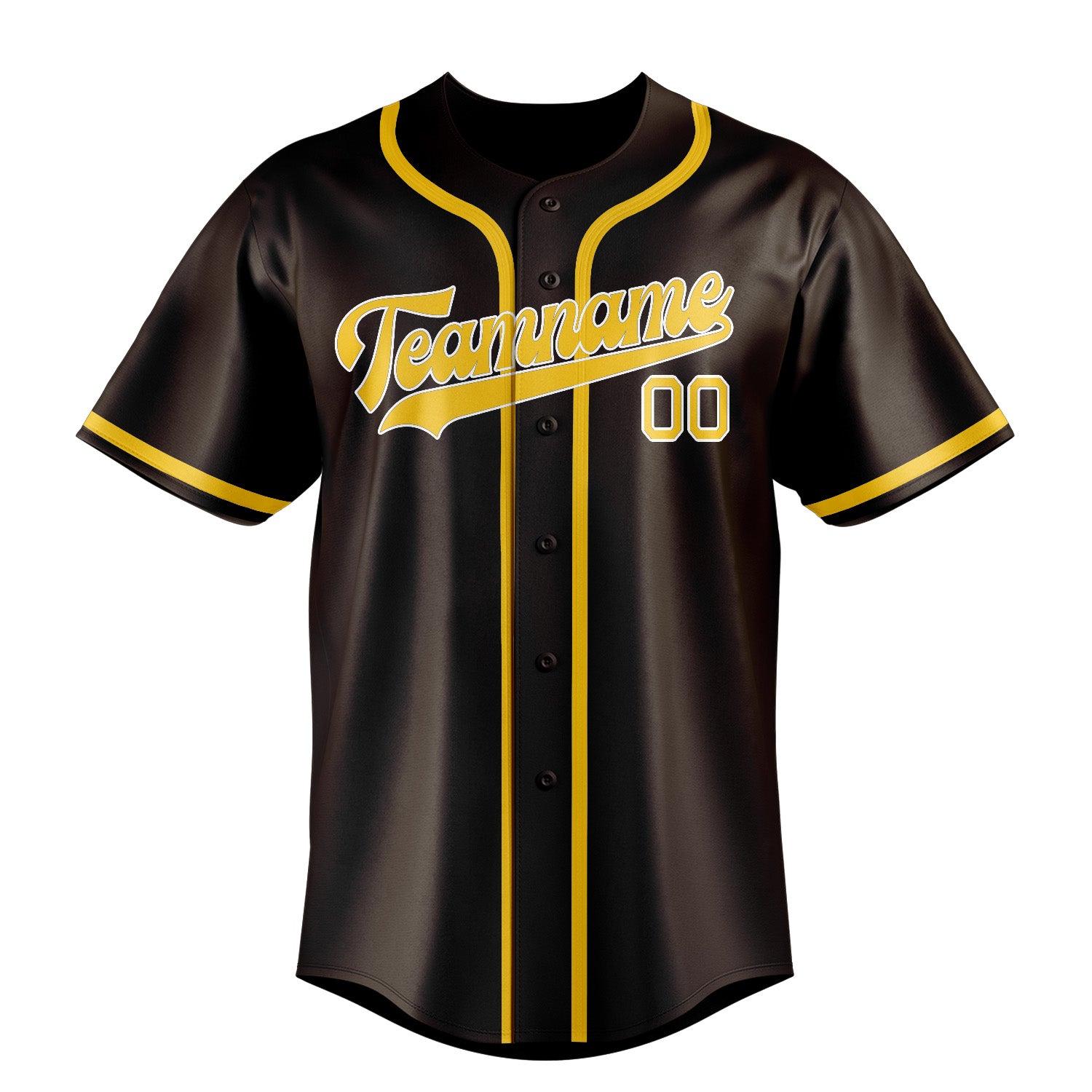 Custom Brown Gold Baseball Jersey