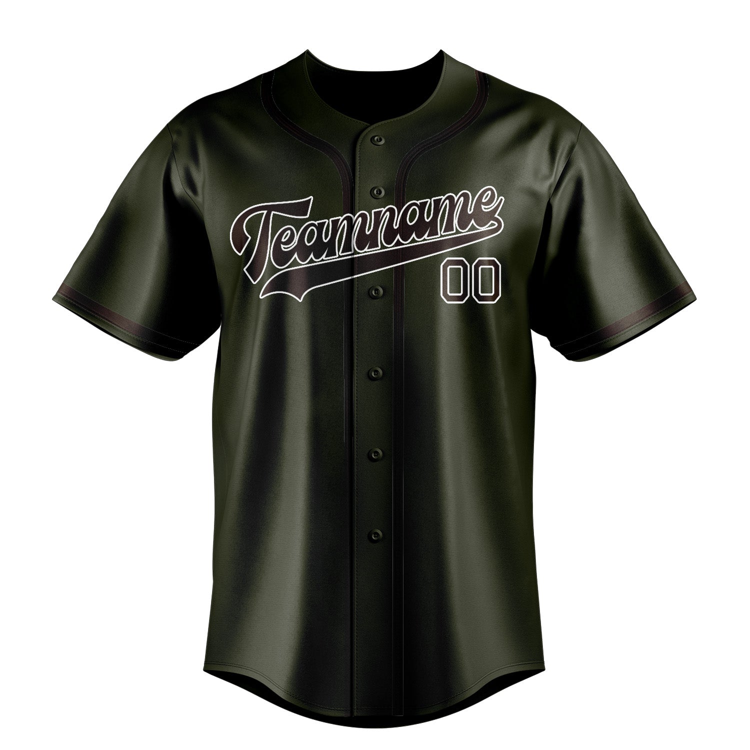 Custom Olive Brown Baseball Jersey