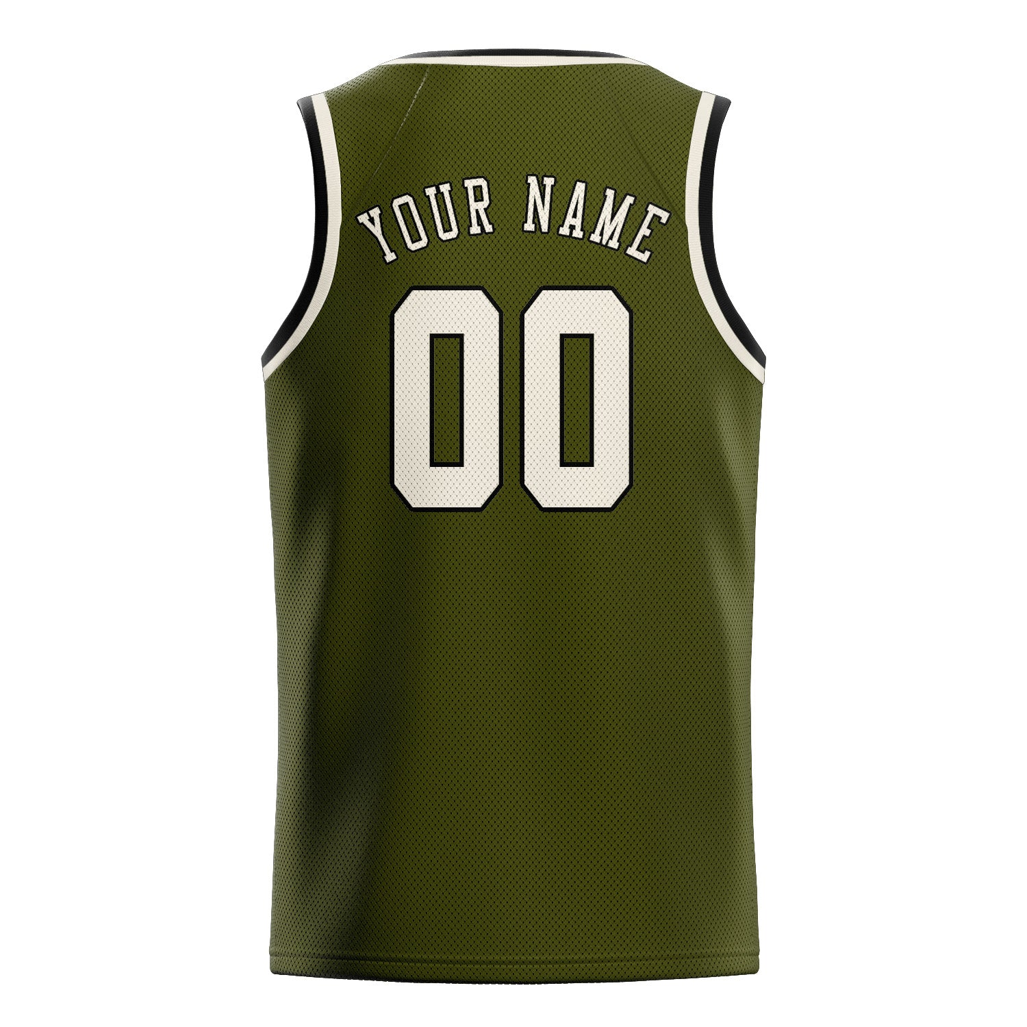Custom Olive Cream Basketball Jersey