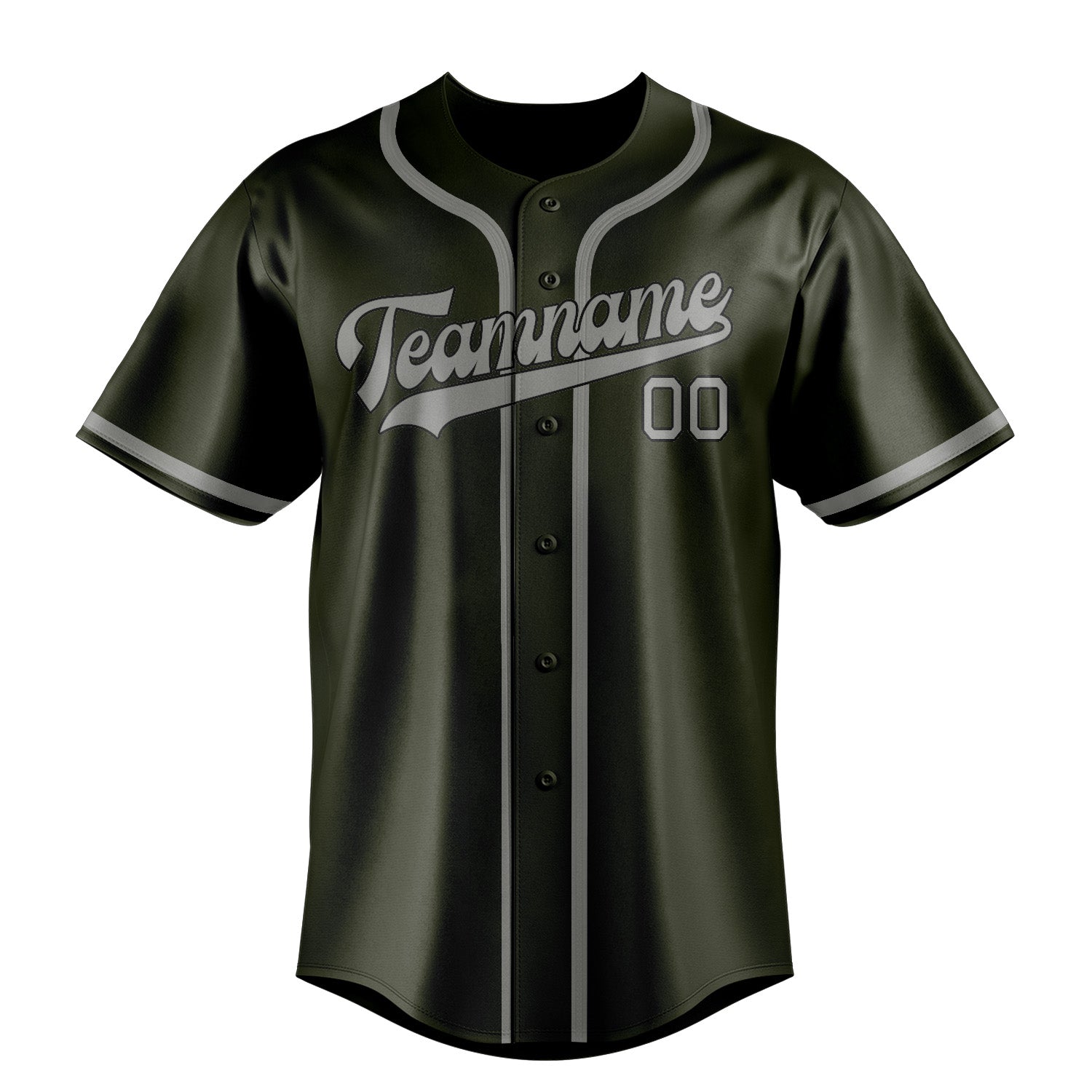 Custom Olive Gray Baseball Jersey
