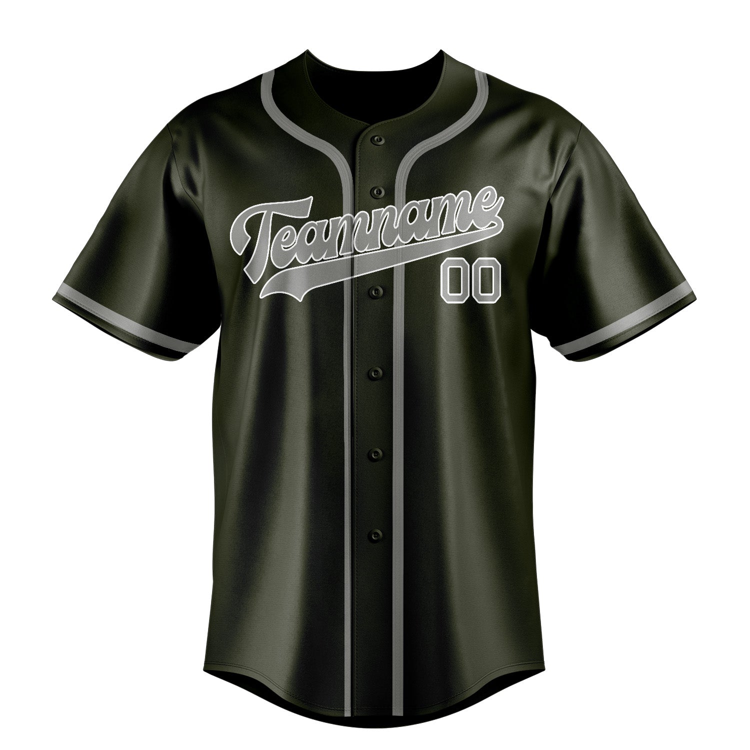 Custom Olive Gray Baseball Jersey