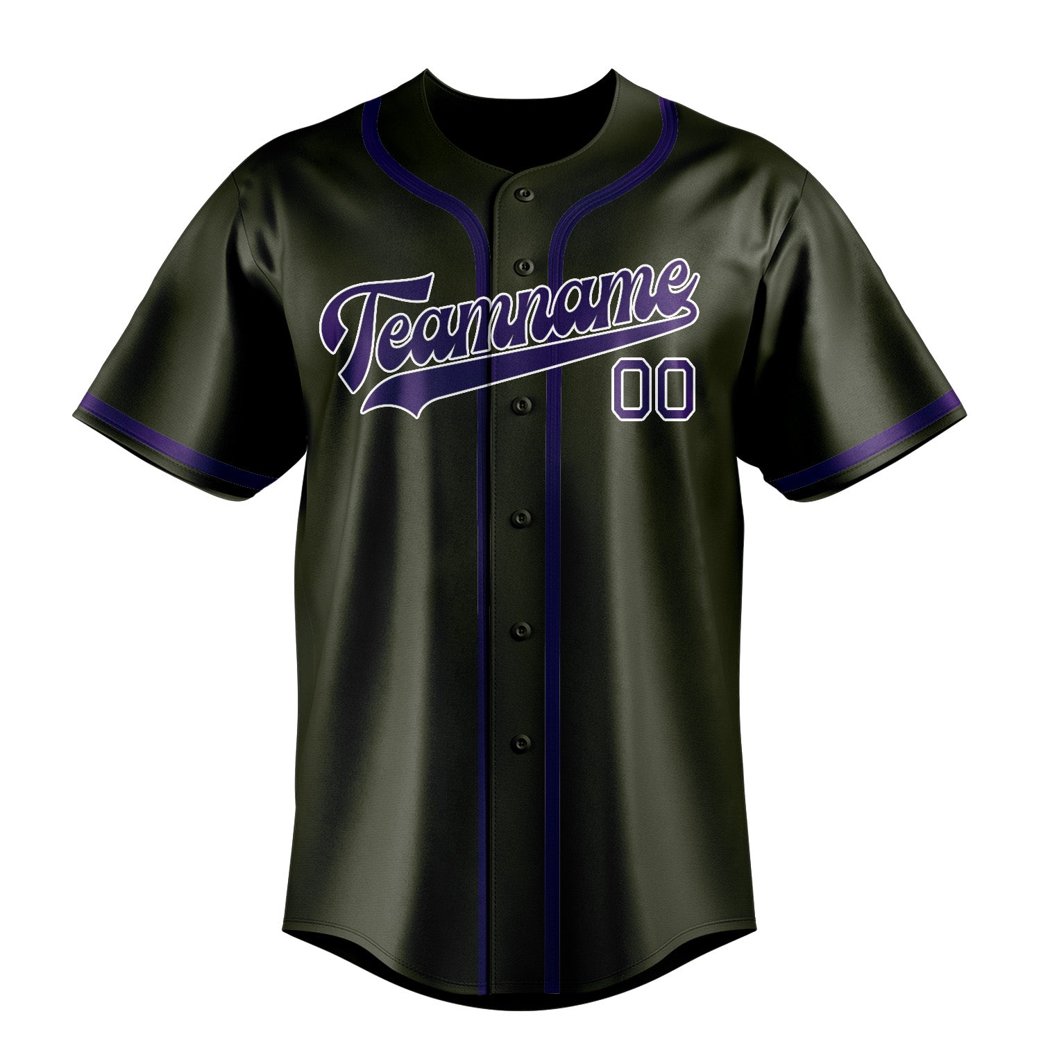 Custom Olive Purple Baseball Jersey