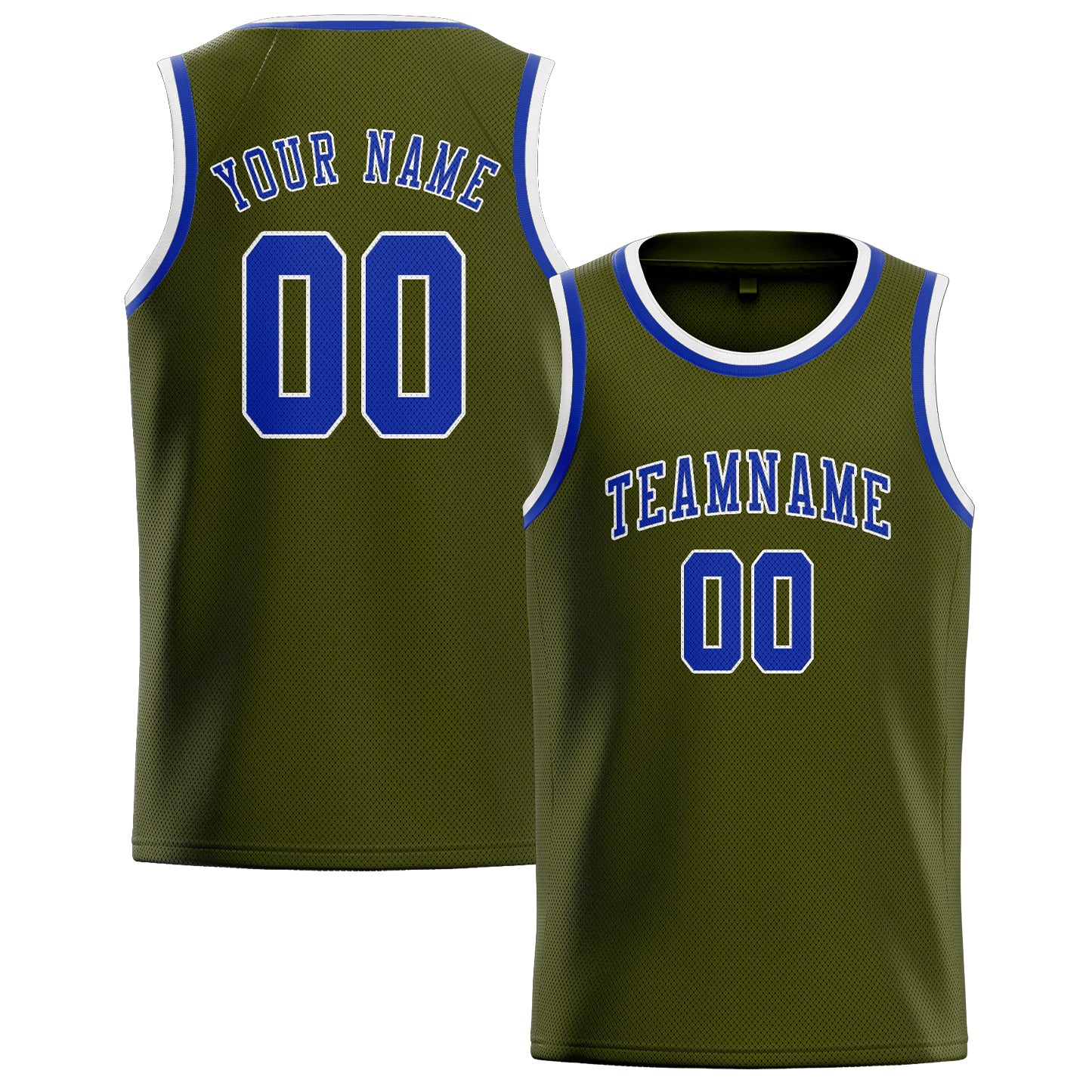 Custom Olive Sky Blue Basketball Jersey