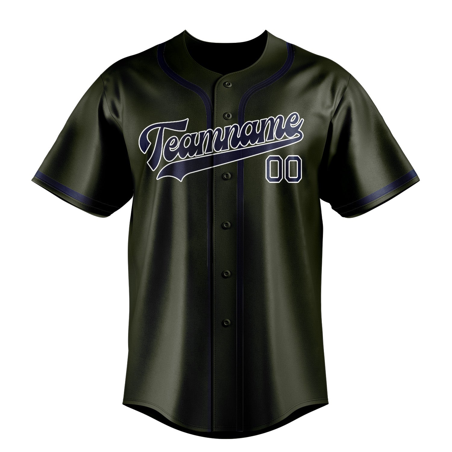 Custom Olive Blue Baseball Jersey
