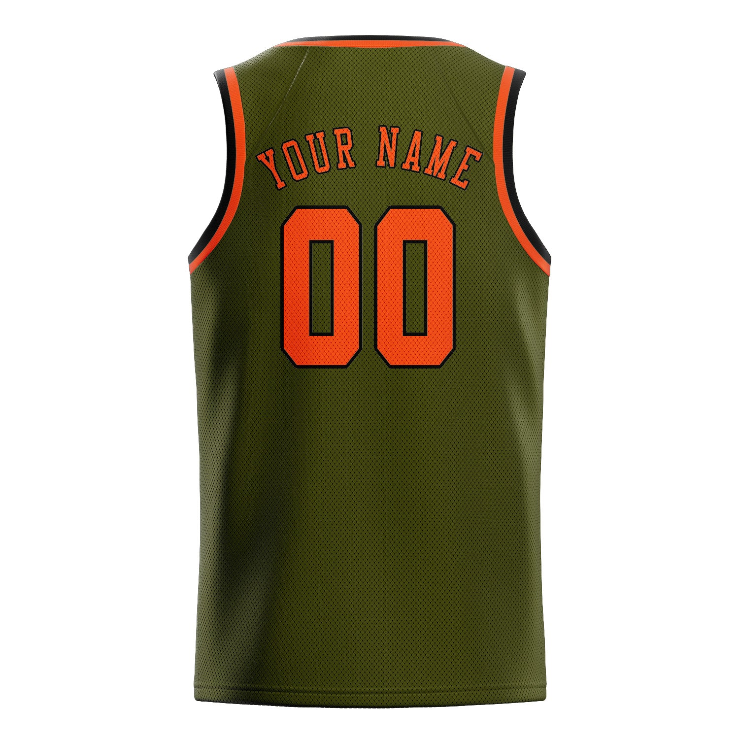 Custom Olive Orange Red Basketball Jersey