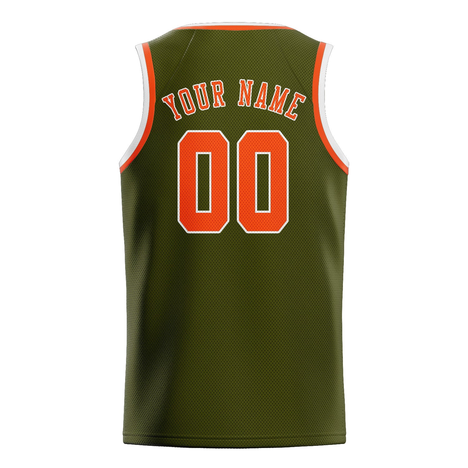 Custom Olive Orange Red Basketball Jersey
