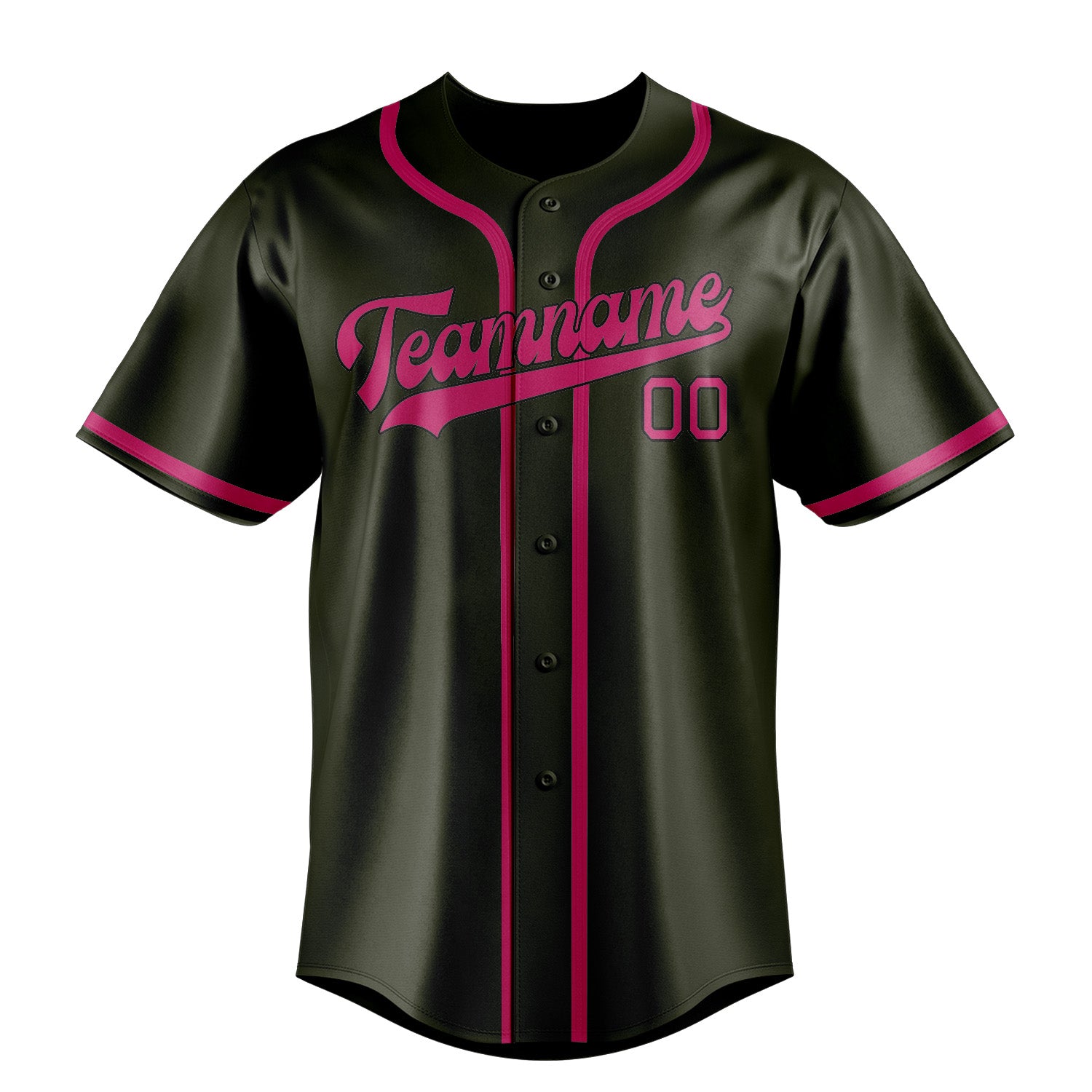Custom Olive Pink Baseball Jersey