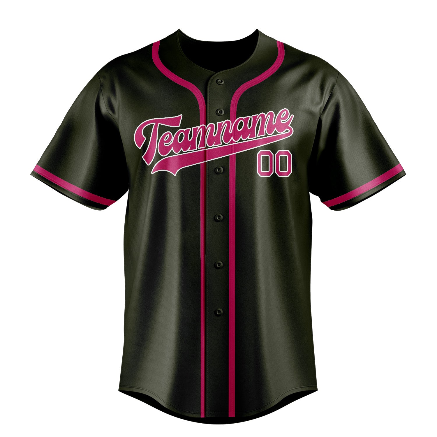 Custom Olive Pink Baseball Jersey