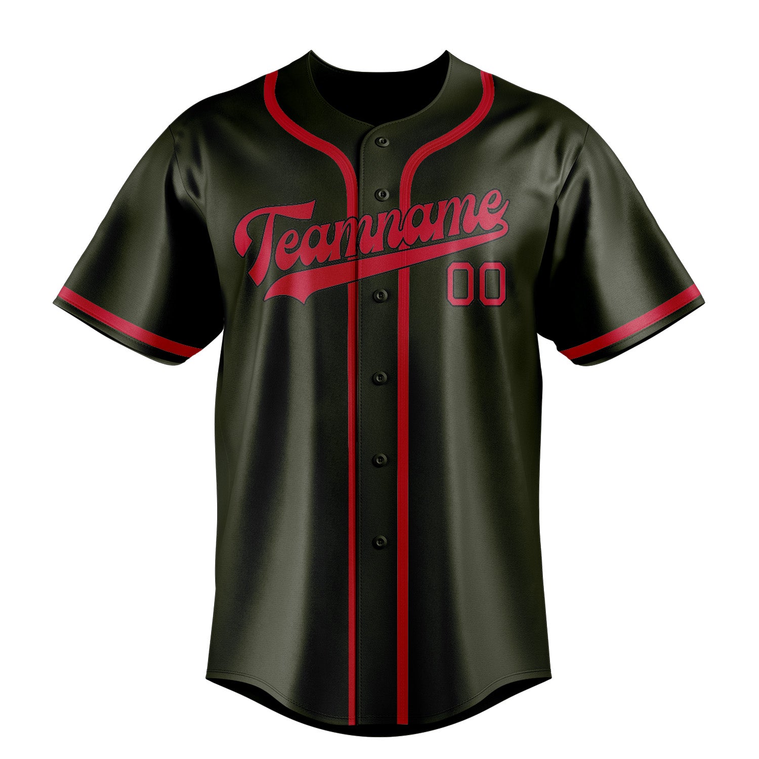 Custom Olive Red Baseball Jersey