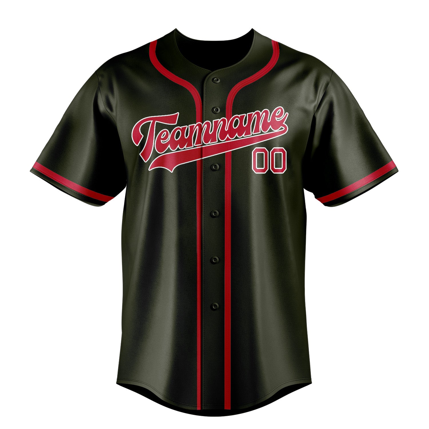 Custom Olive Red Baseball Jersey