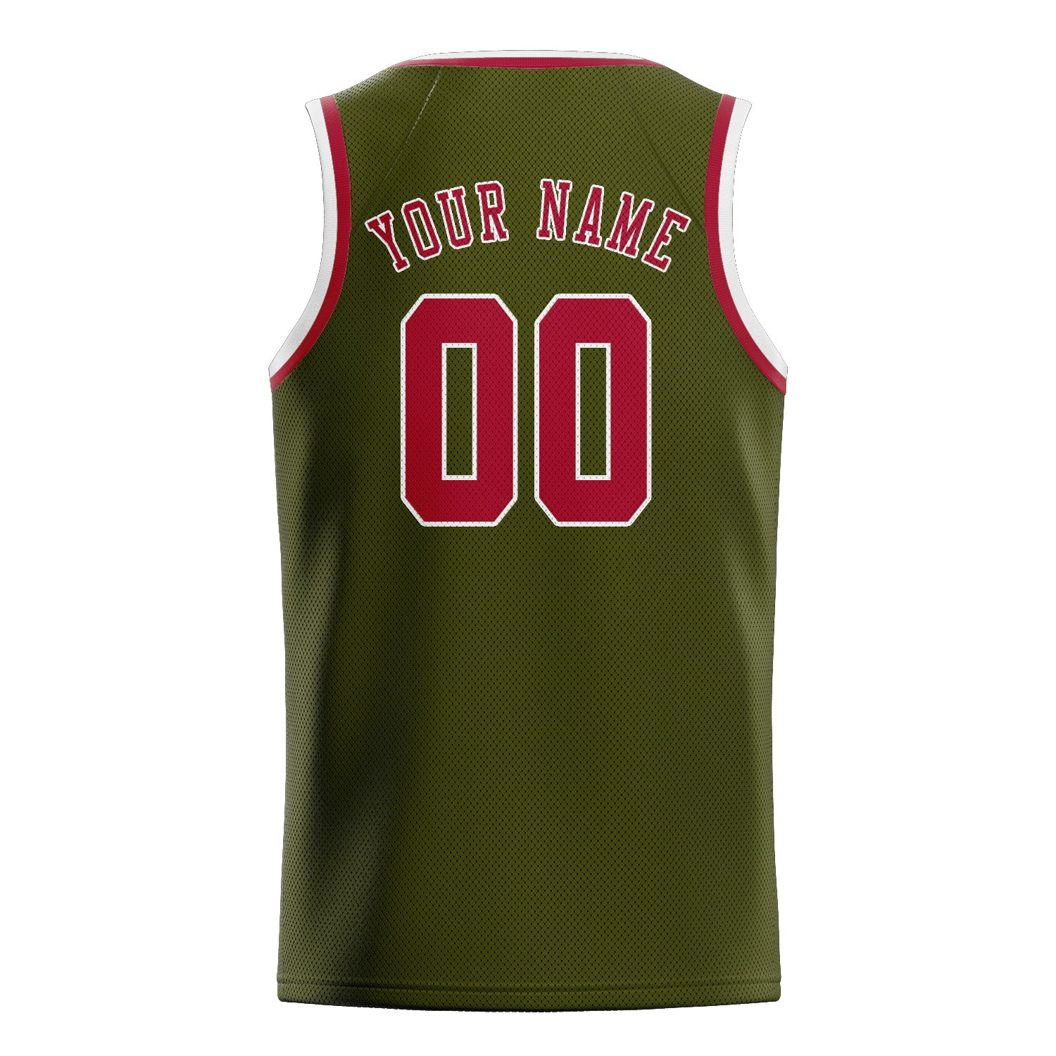 Custom Olive Red Basketball Jersey