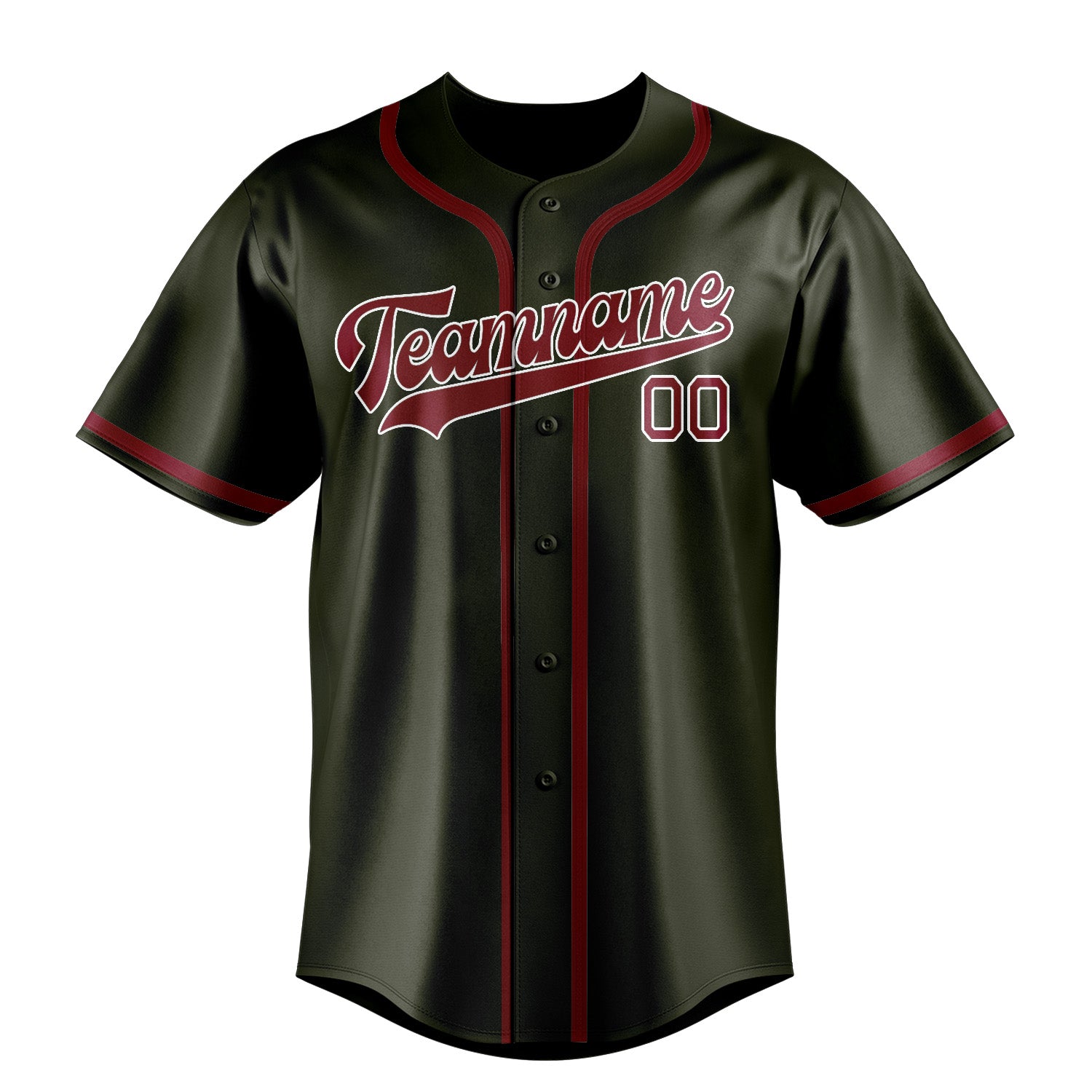 Custom Olive Crimson Red Baseball Jersey