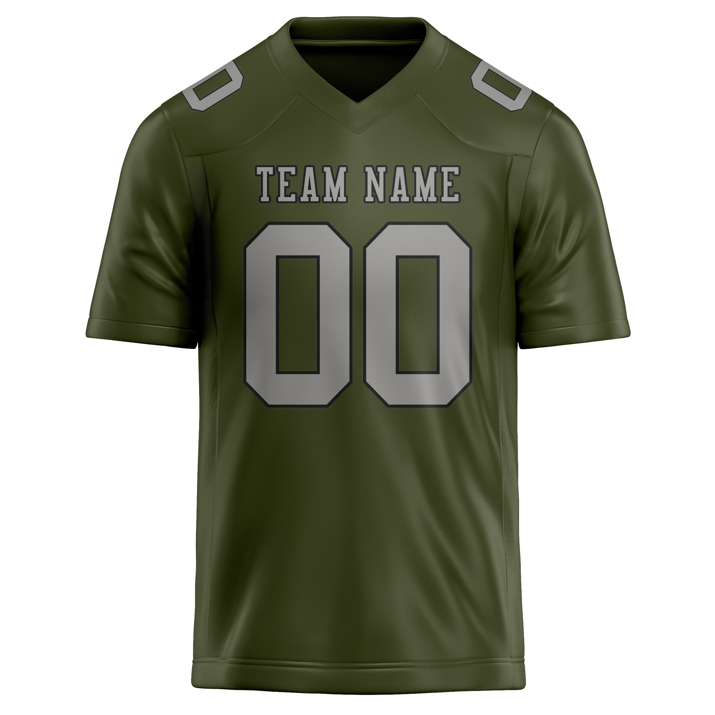 Custom Olive Gray Football Jersey