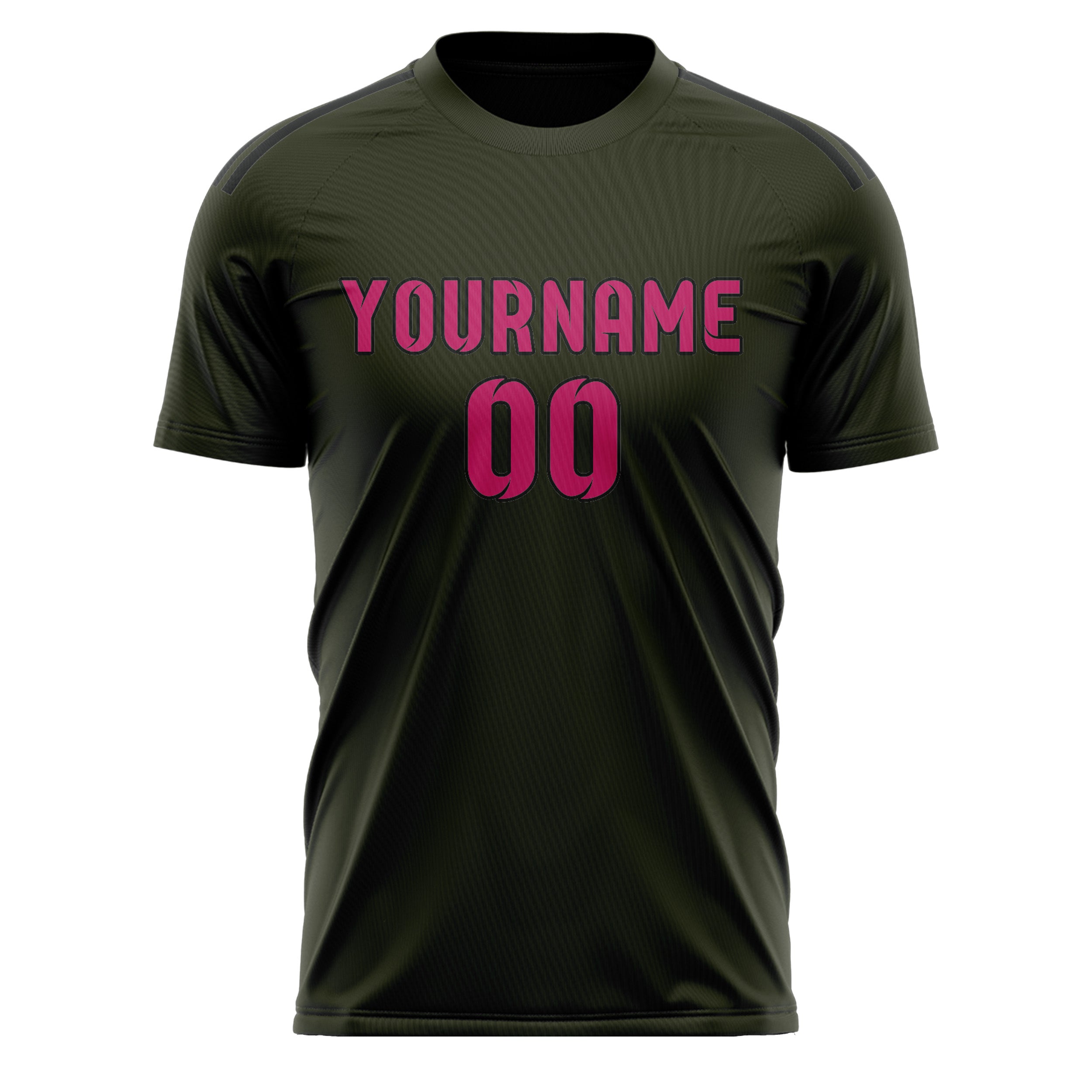 Custom Olive Pink Soccer Jersey