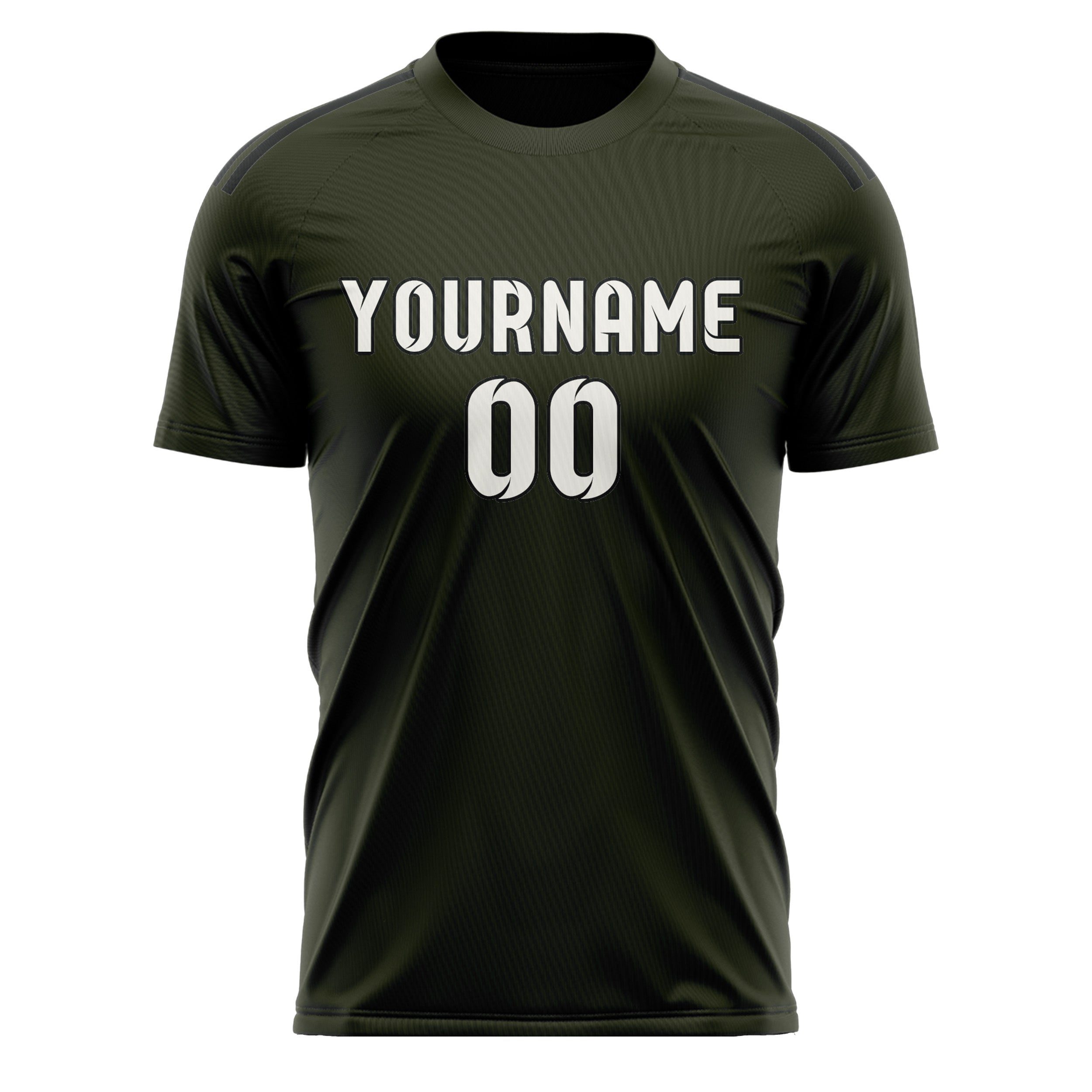 Custom Olive White Soccer Jersey