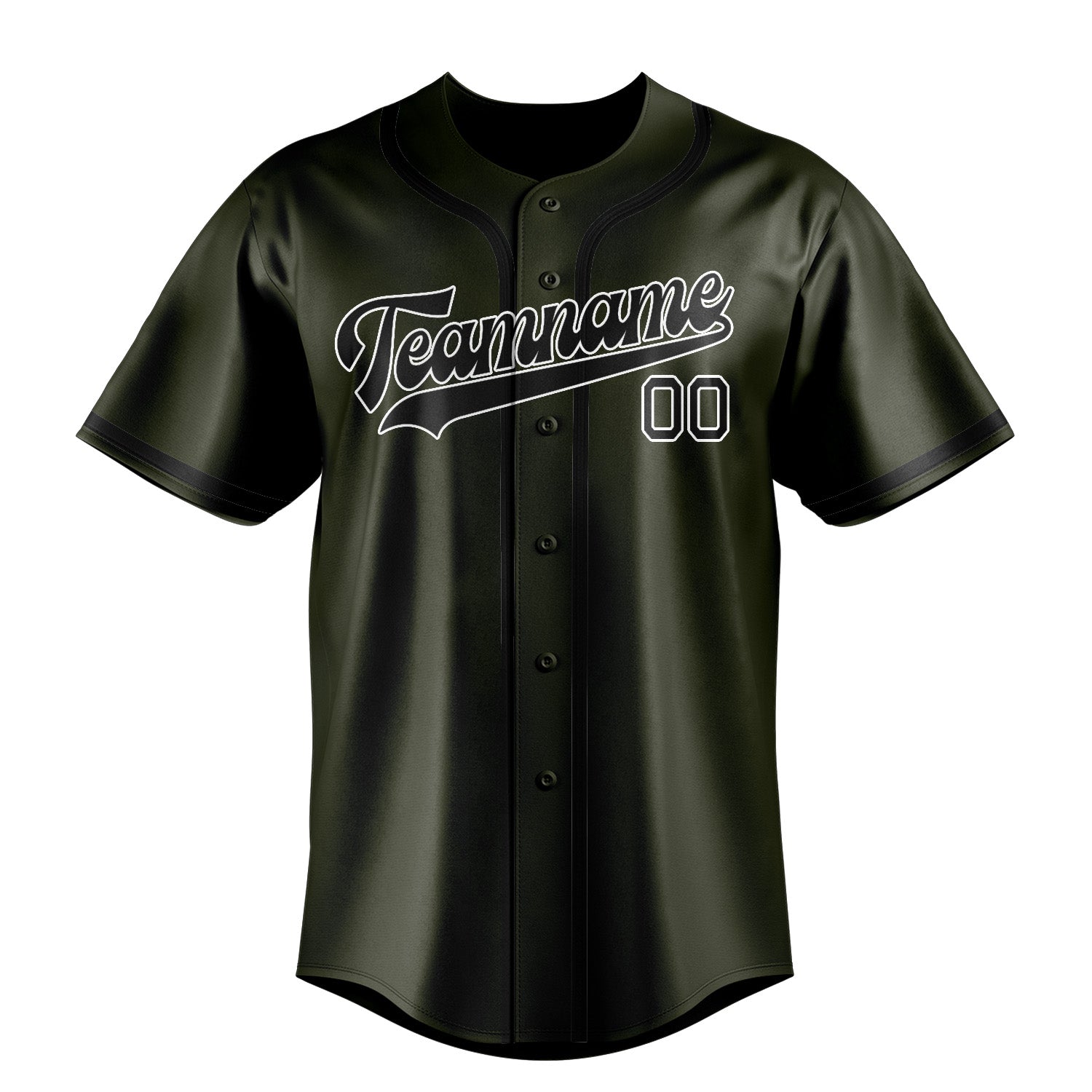 Custom Olive Black Baseball Jersey
