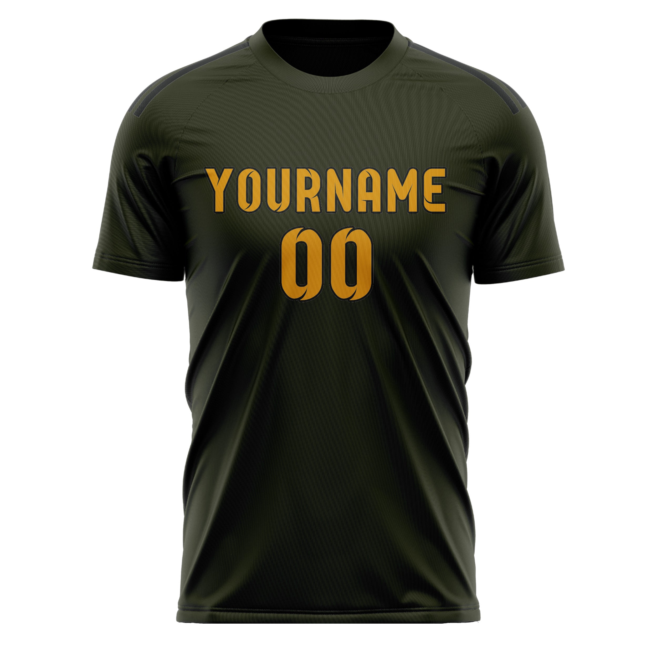 Custom Olive Yellow Soccer Jersey