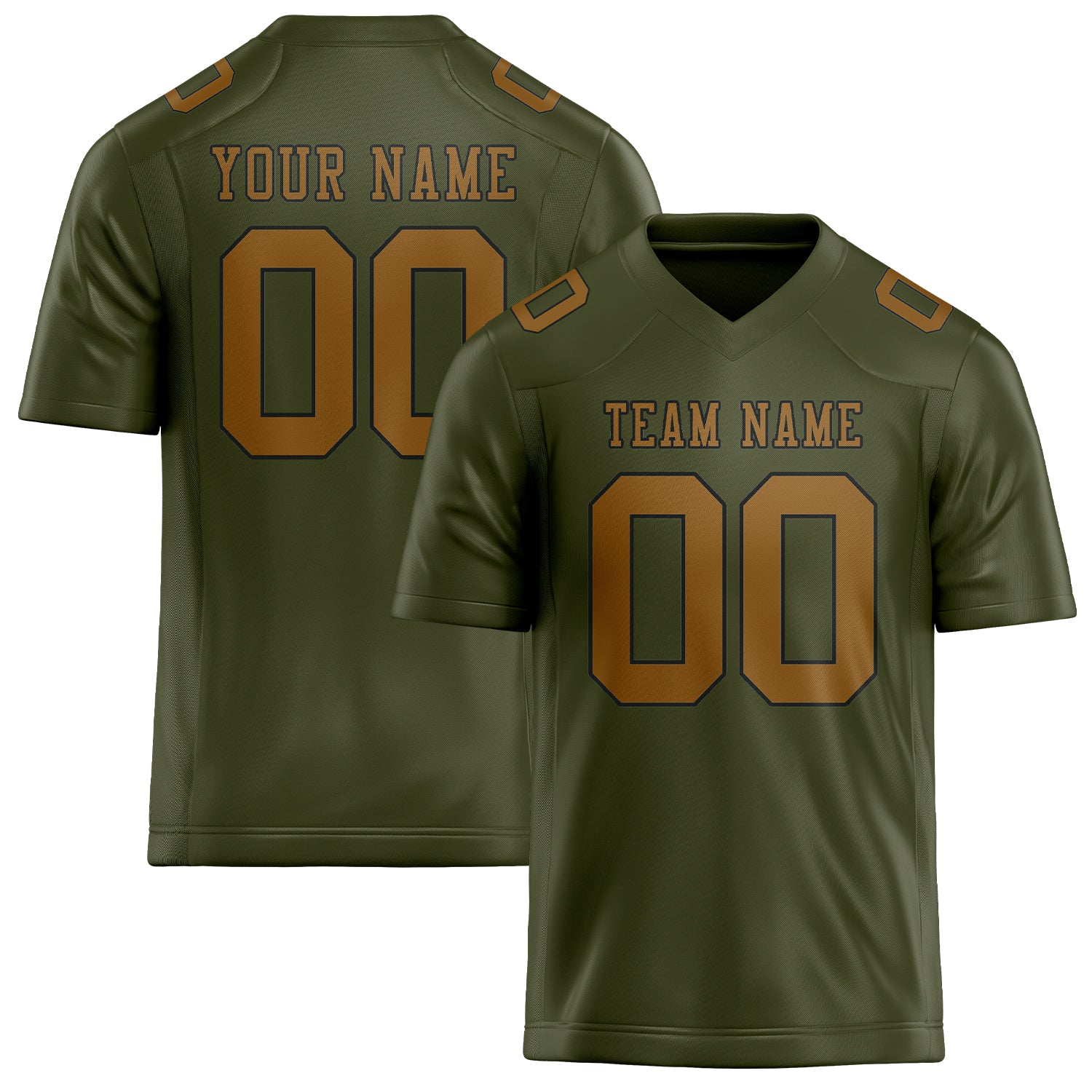 Custom Olive Khaki Football Jersey