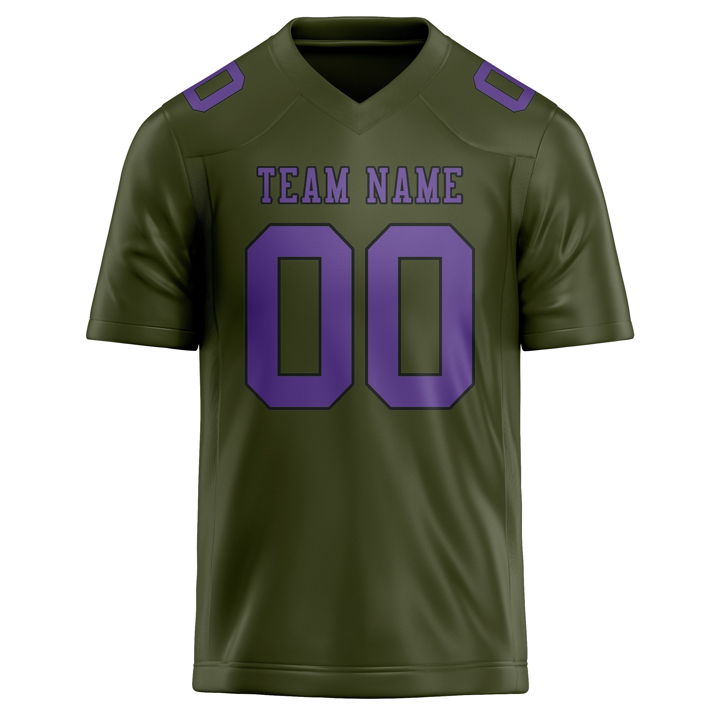 Custom Olive Light Purple Football Jersey