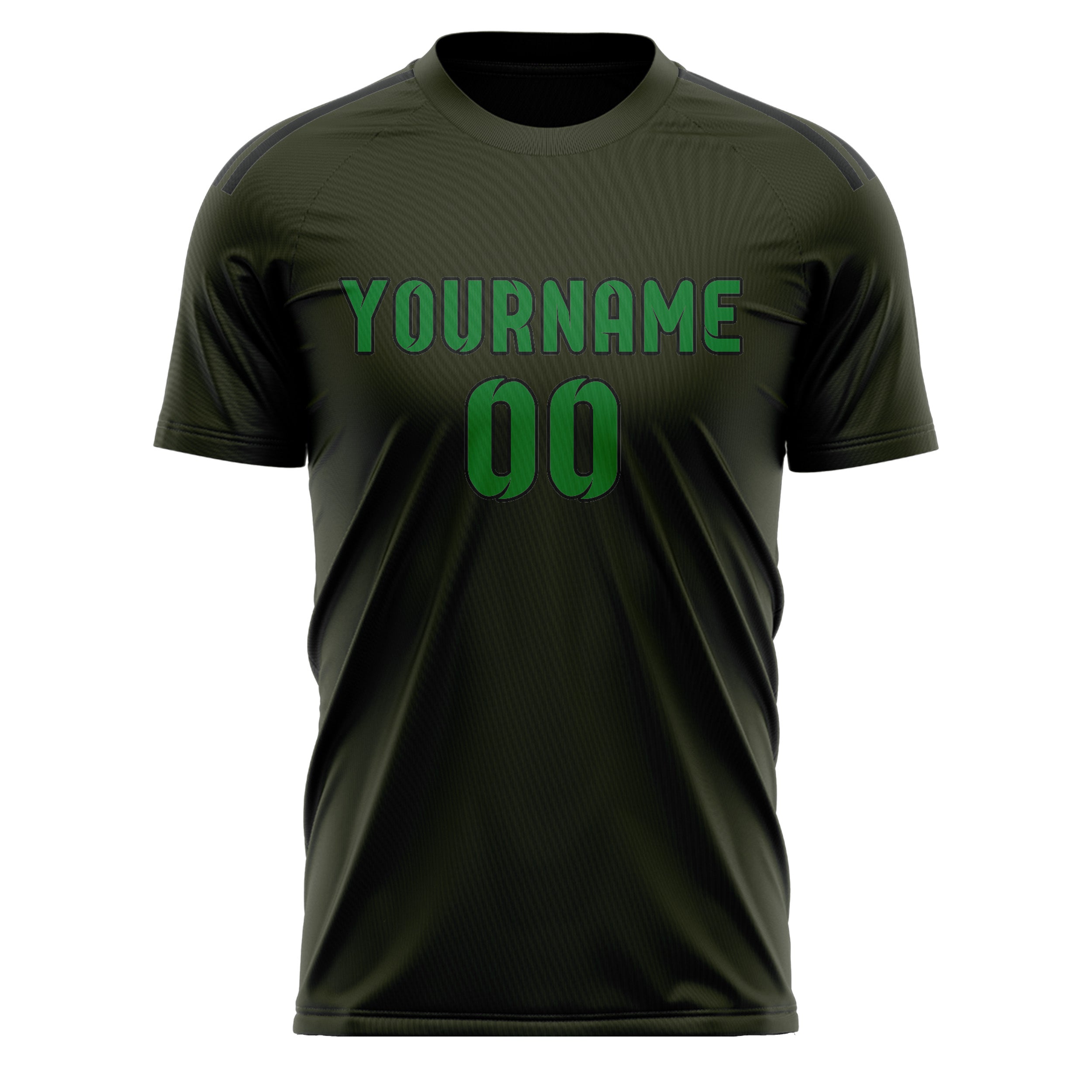 Custom Olive Emerald Green Soccer Jersey