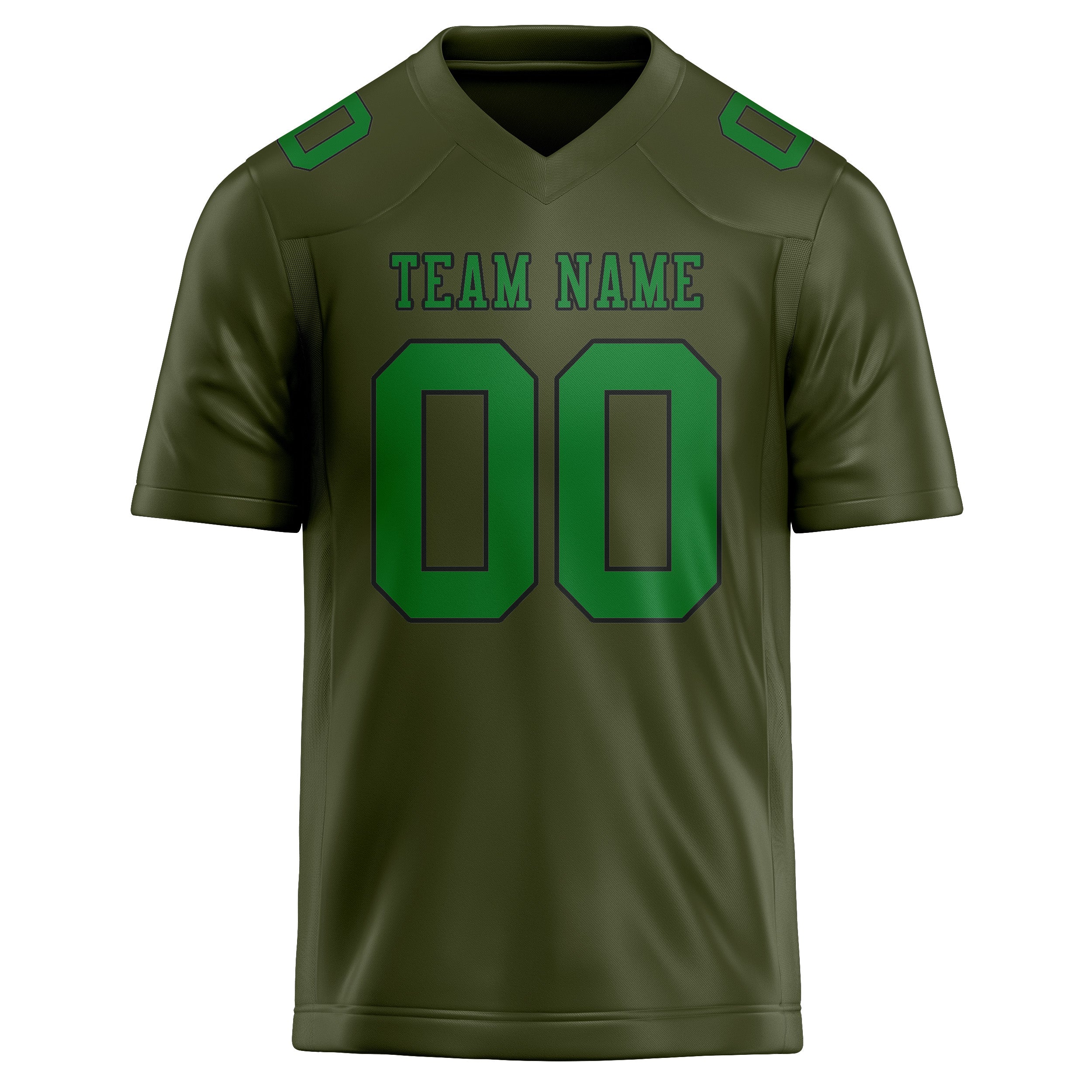 Custom Olive Emerald Green Football Jersey