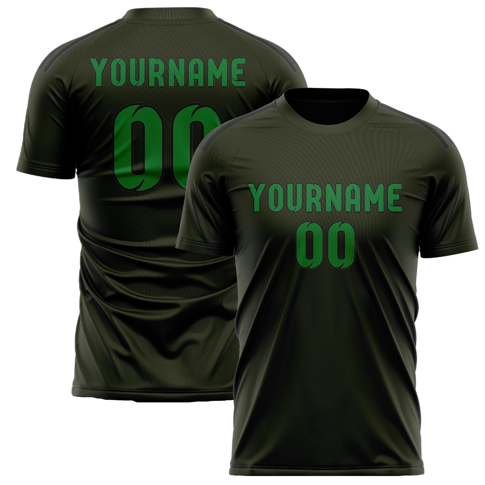 Custom Olive Emerald Green Soccer Jersey