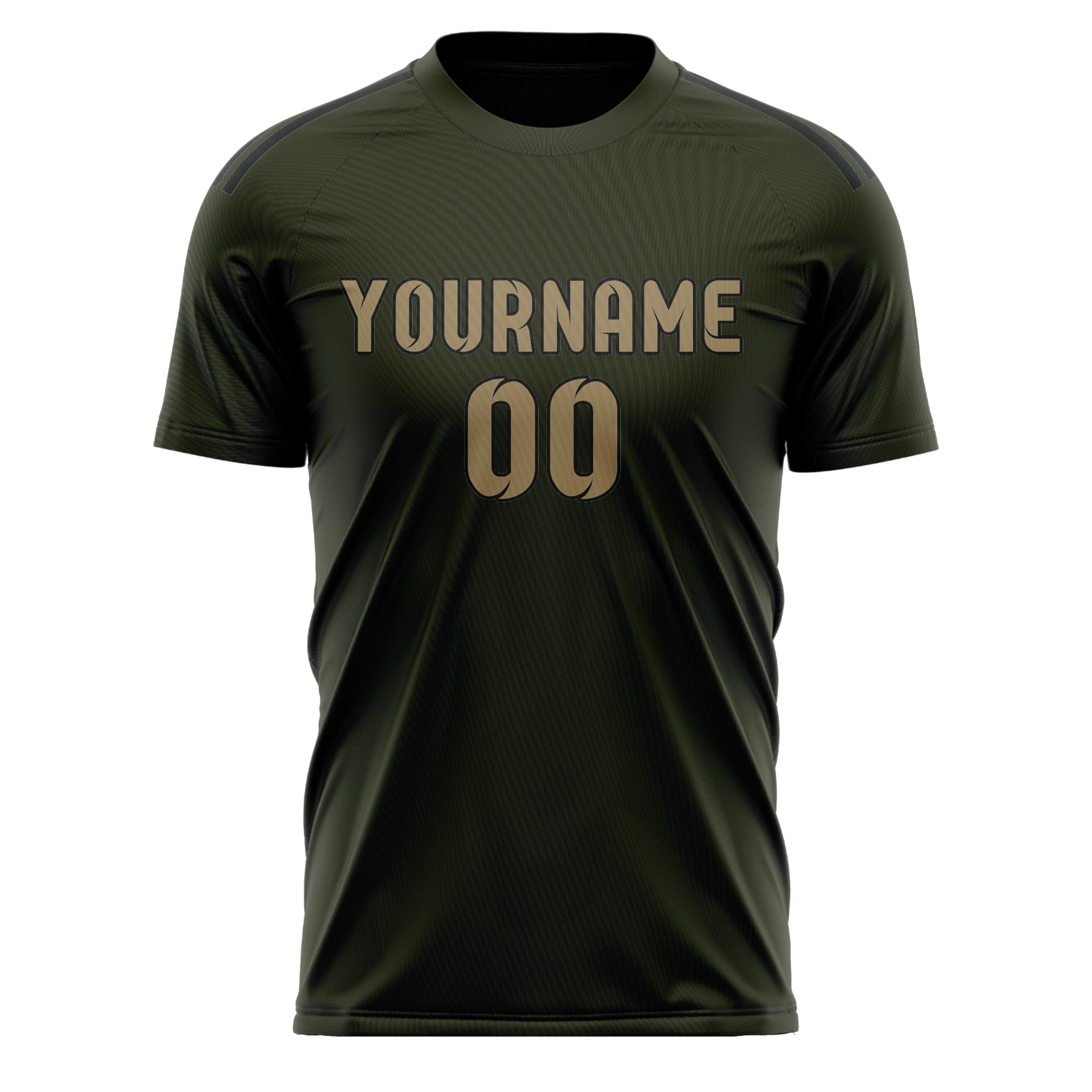 Custom Olive Light Khaki Soccer Jersey