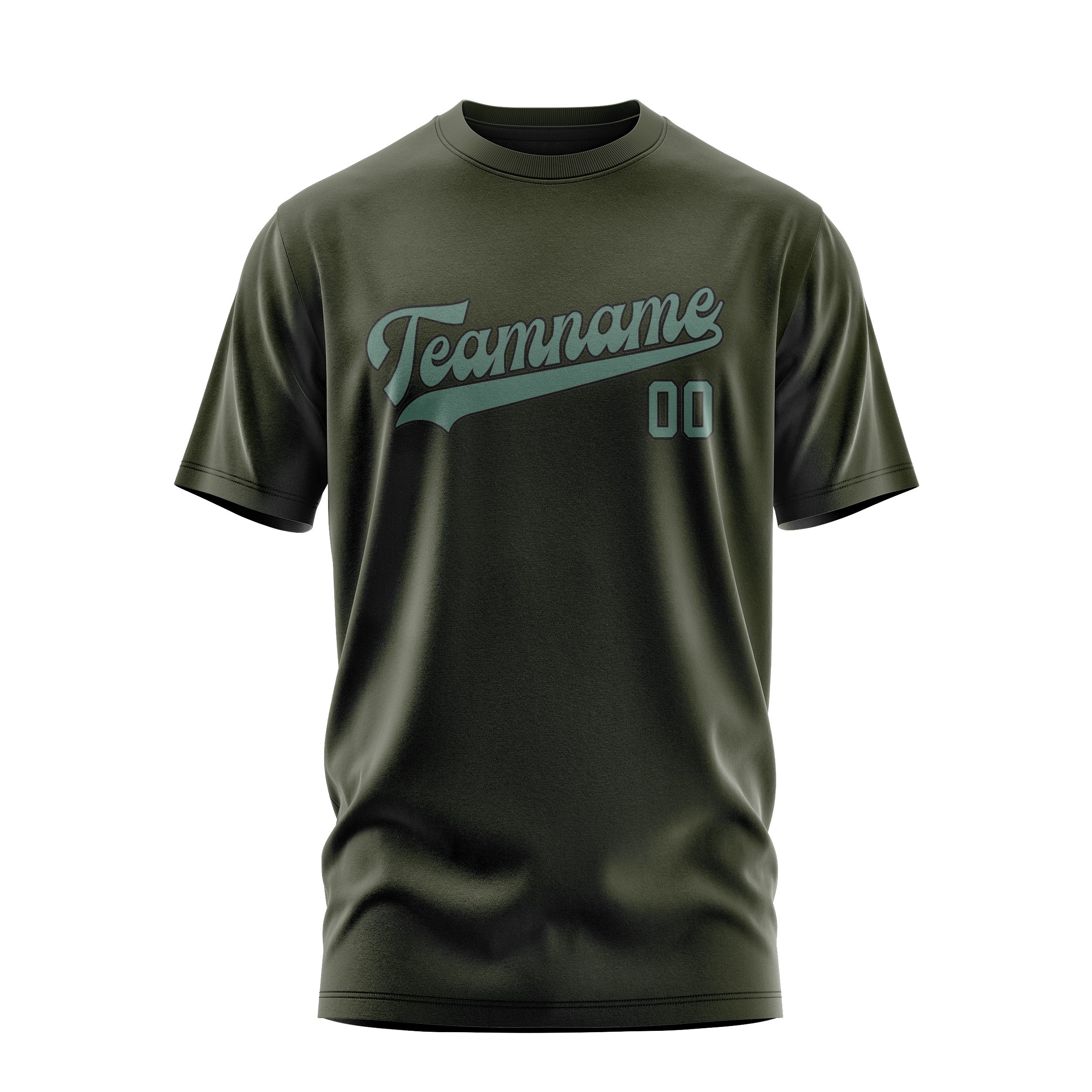Custom Olive Blue Green T-Shirt
