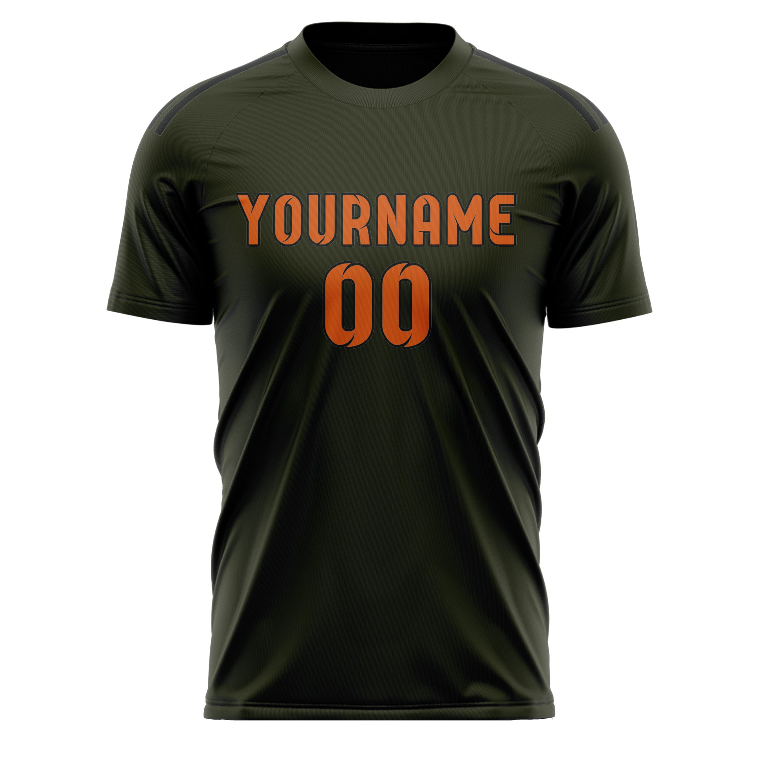 Custom Olive Orange Soccer Jersey
