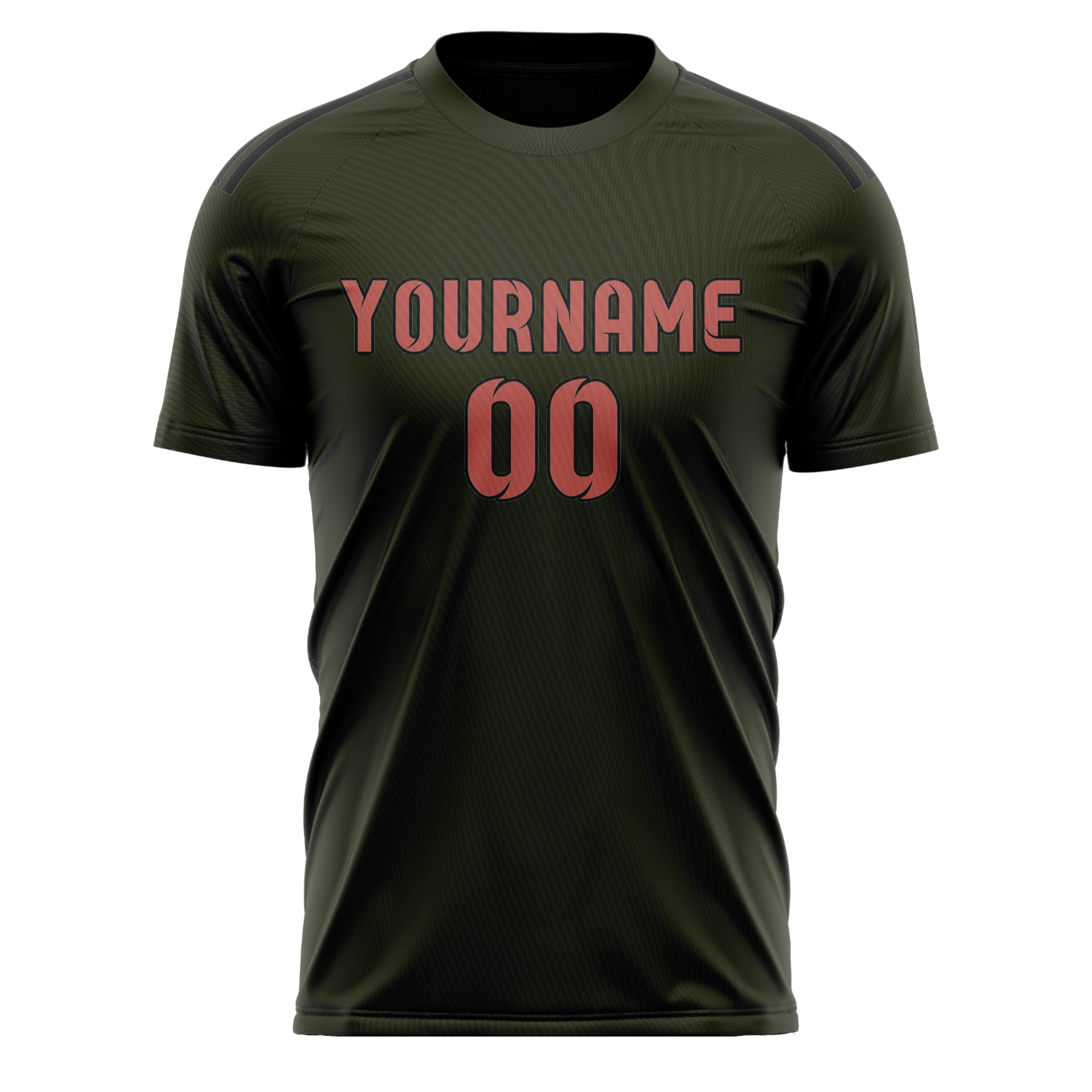 Custom Olive Copper Rose Soccer Jersey