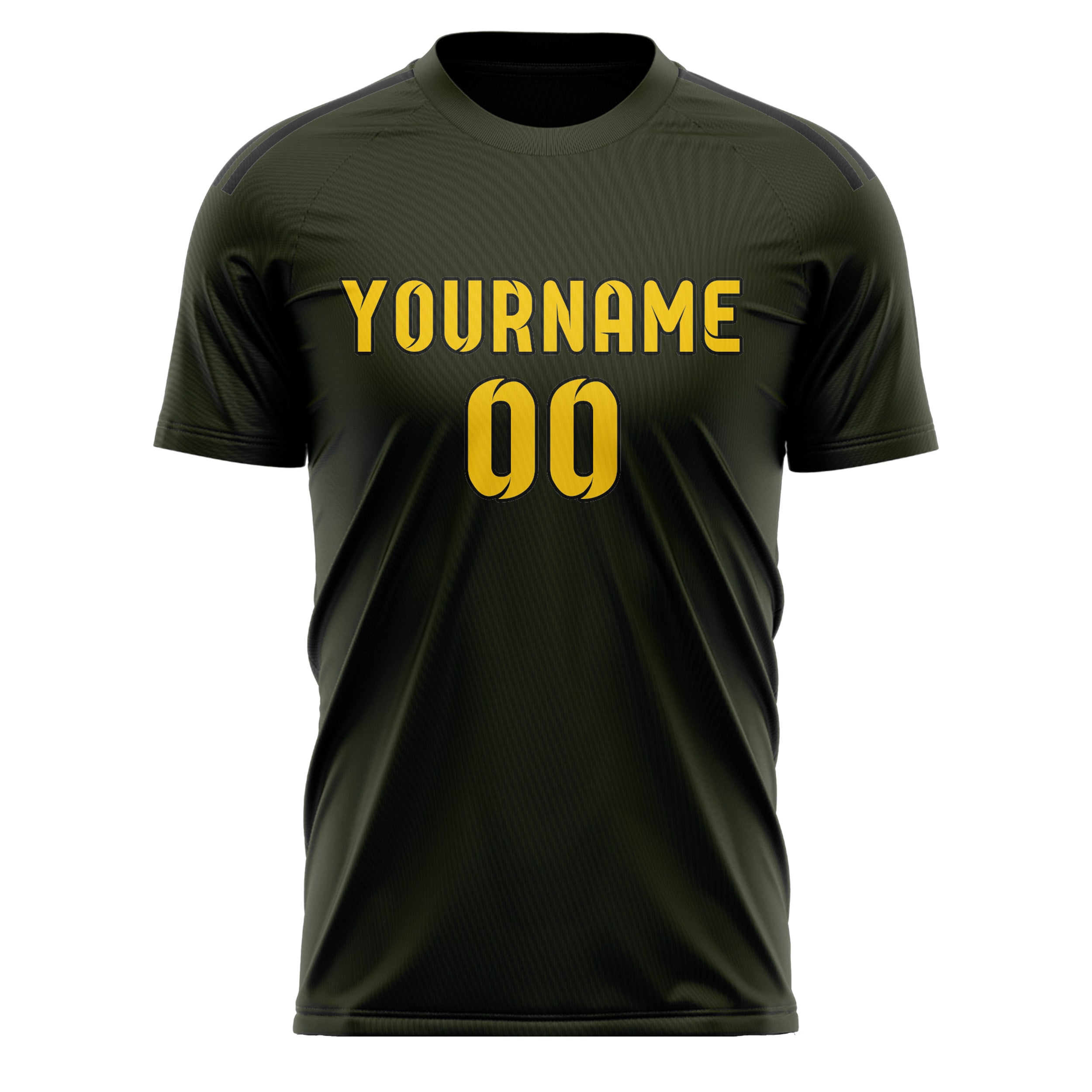 Custom Olive Gold Soccer Jersey