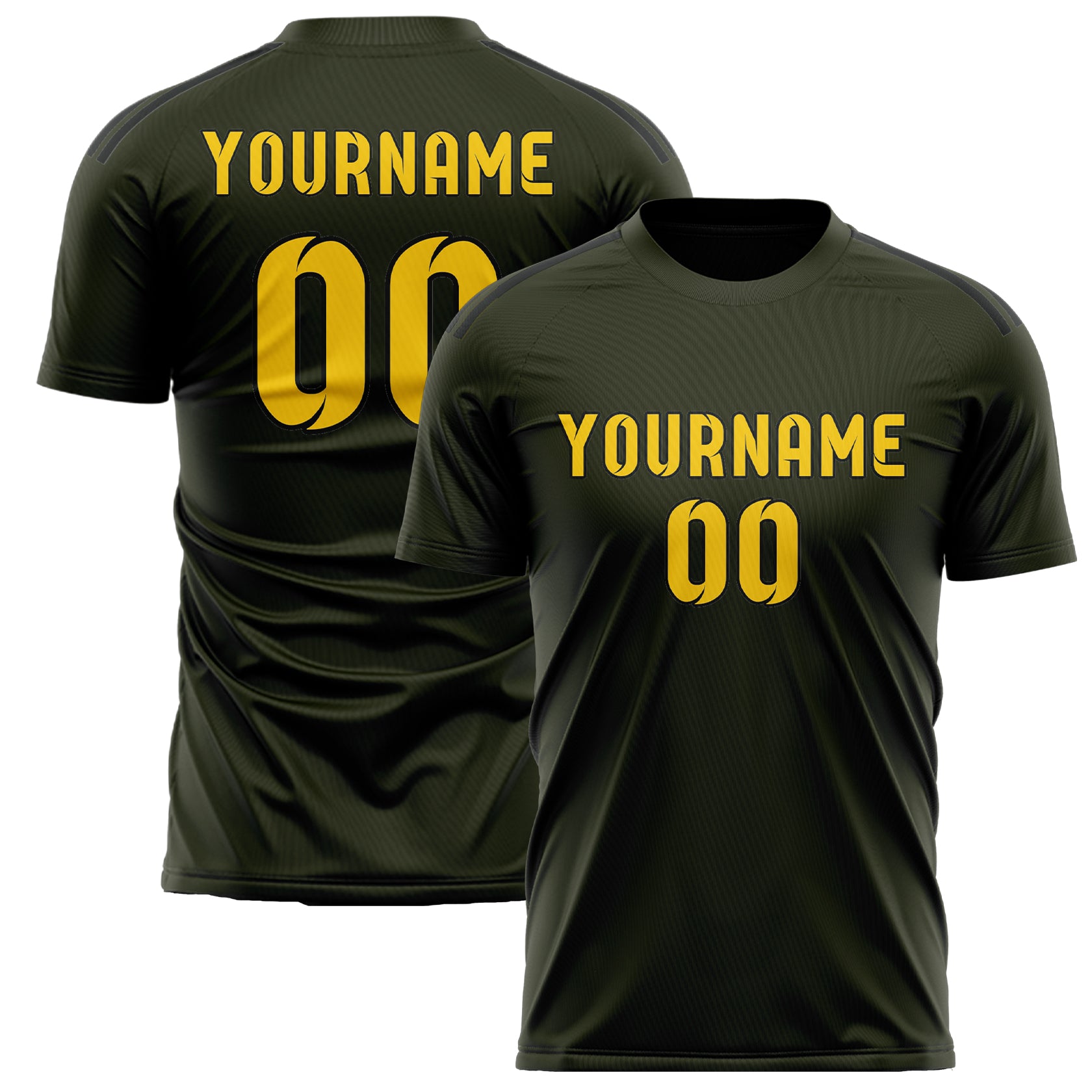 Custom Olive Gold Soccer Jersey