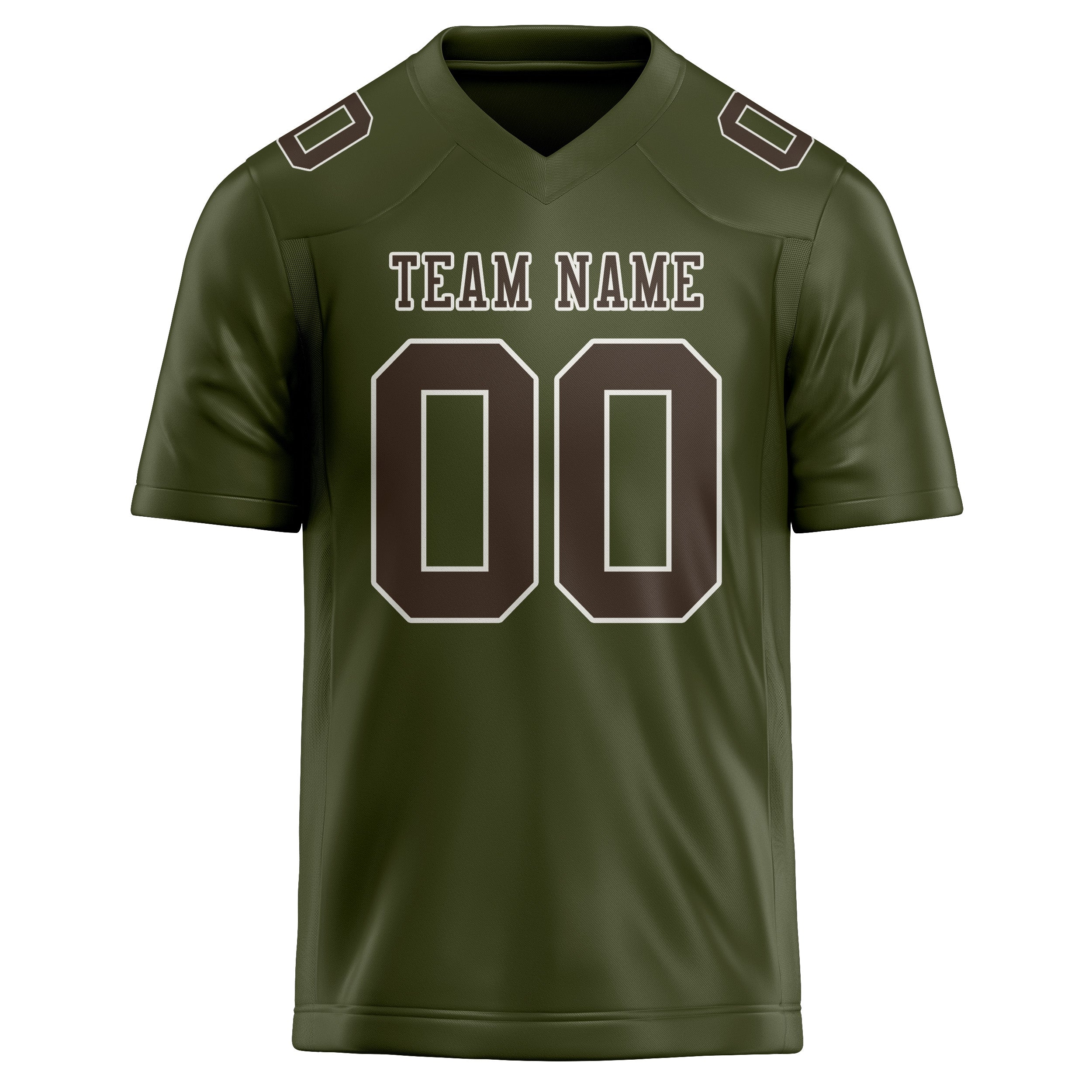 Custom Olive Brown Football Jersey