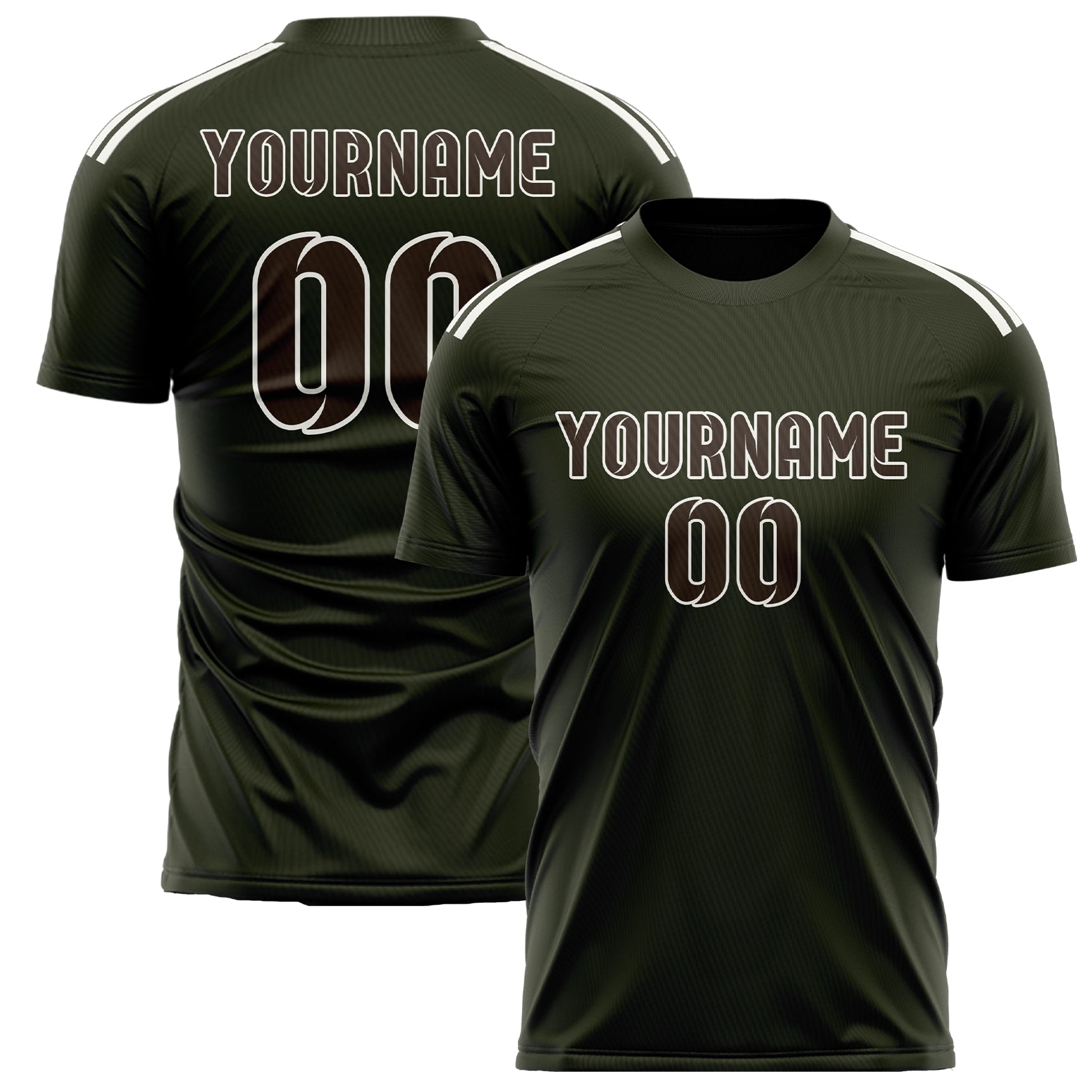 Custom Olive Brown Soccer Jersey