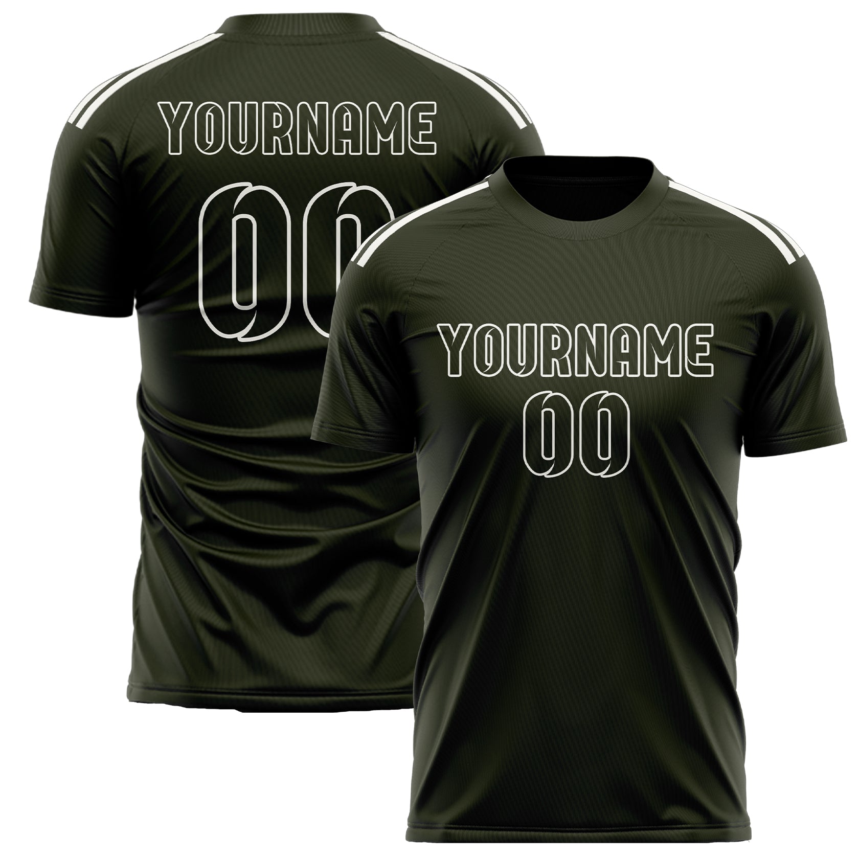 Custom Olive Olive Soccer Jersey