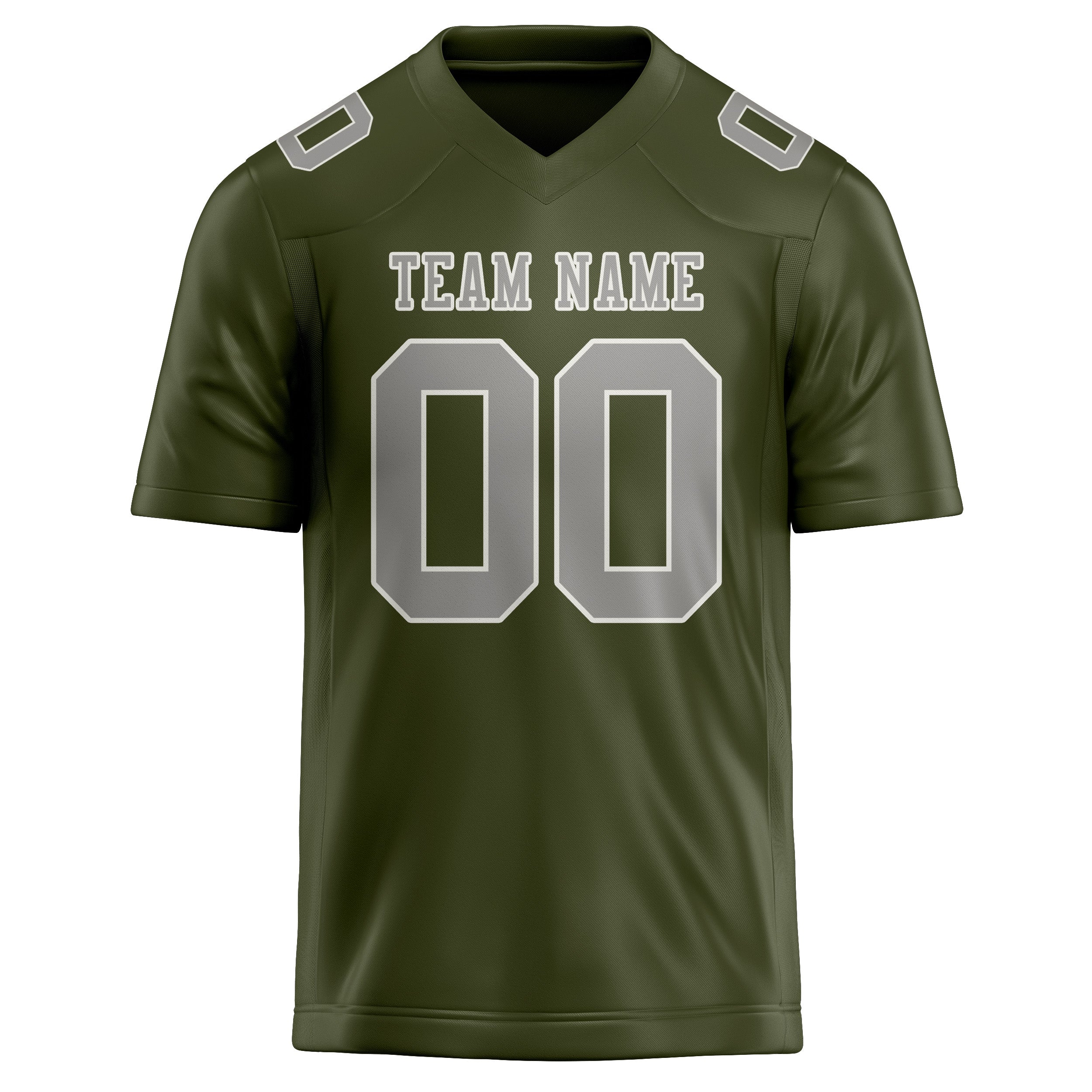 Custom Olive Gray Football Jersey