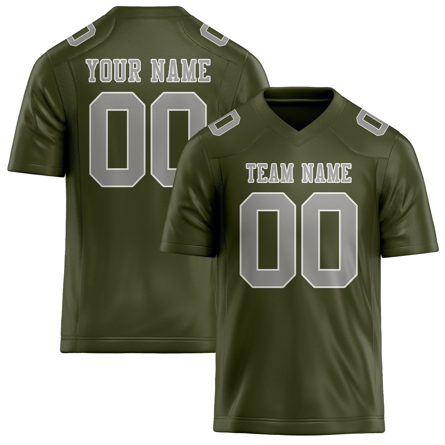 Custom Olive Gray Football Jersey