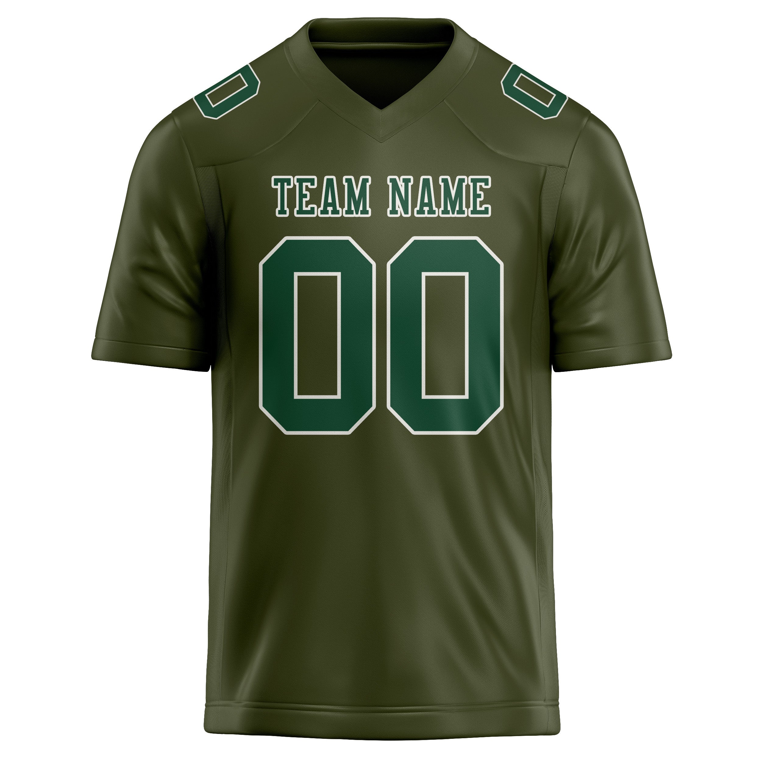 Custom Olive Green Football Jersey