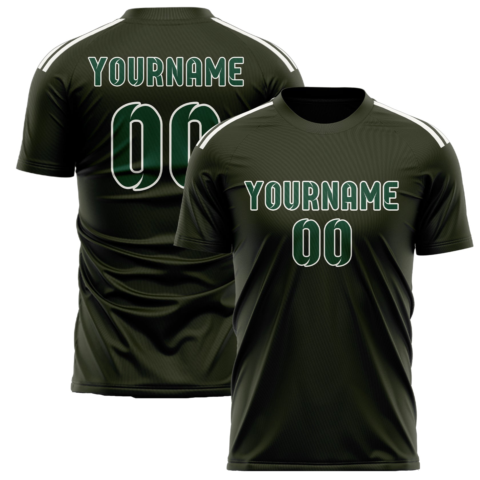 Custom Olive Green Soccer Jersey