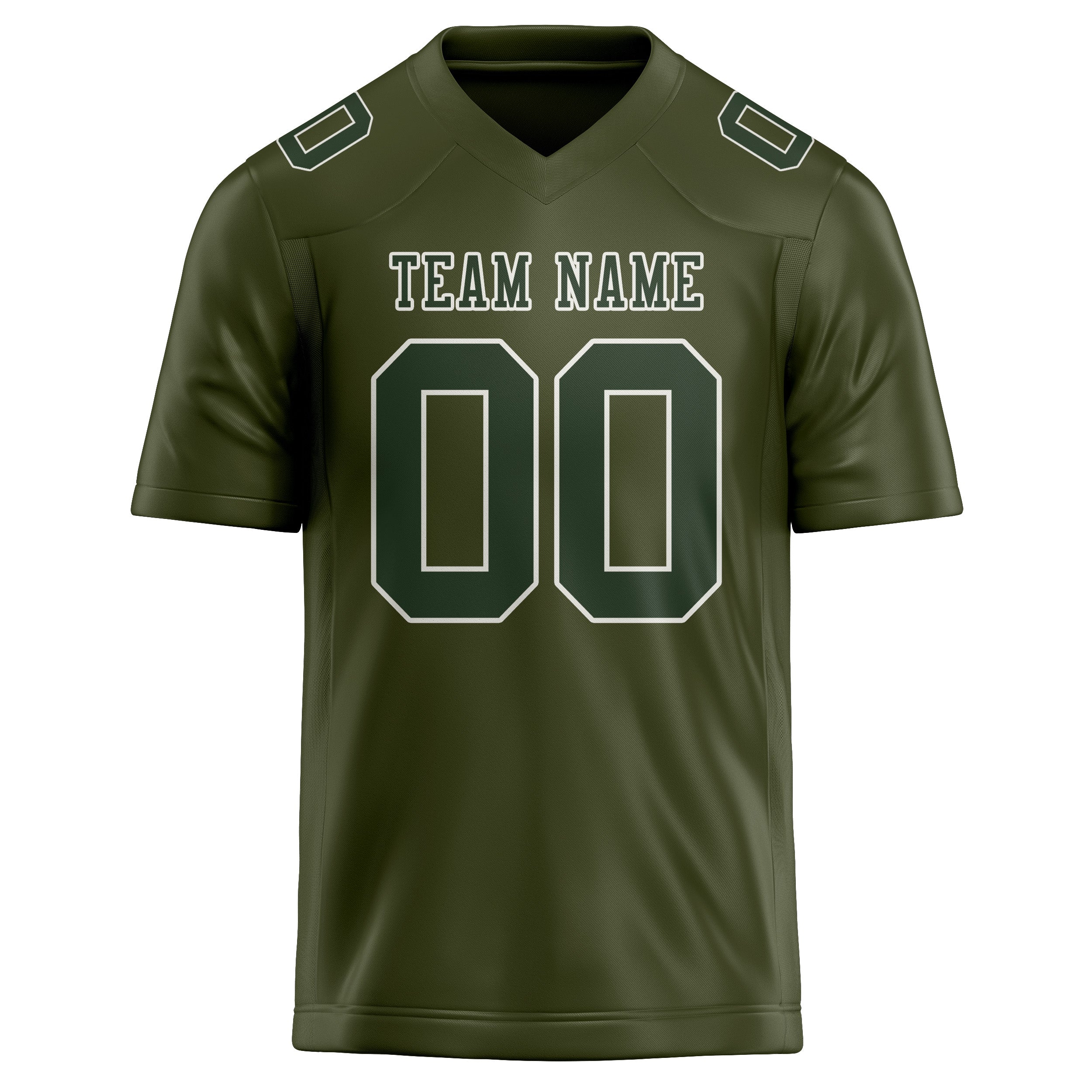 Custom Olive Dark Green Football Jersey