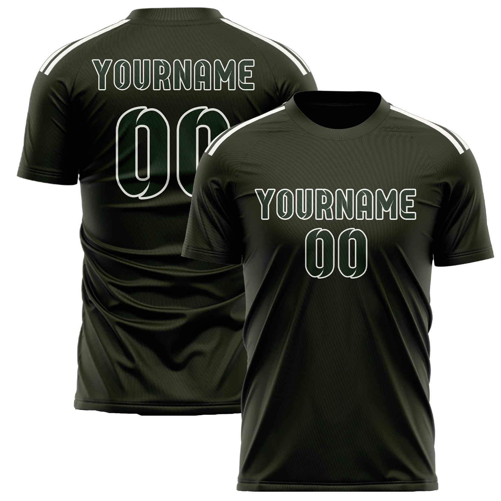 Custom Olive Dark Green Soccer Jersey